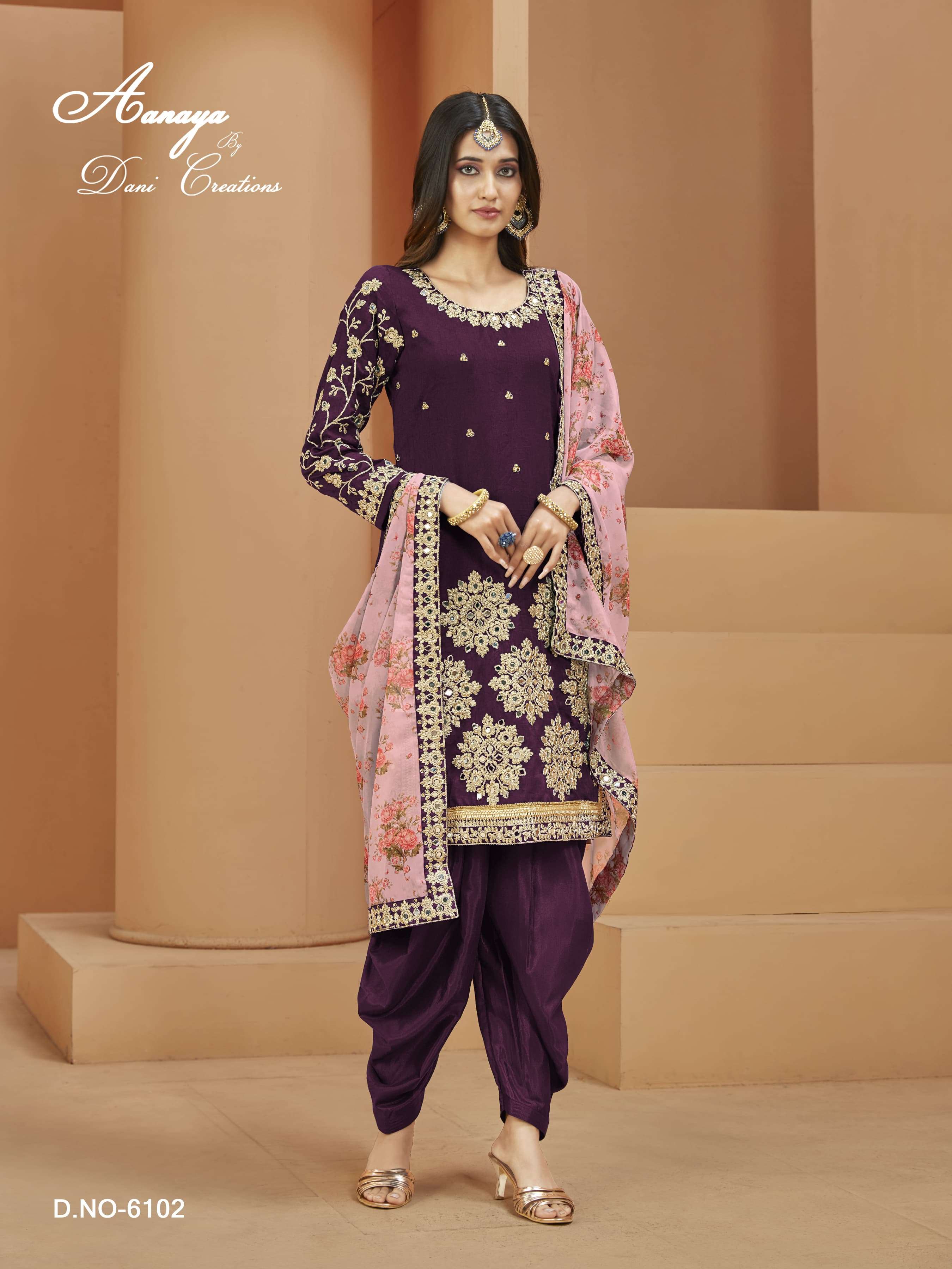 dani aanaya vol 161  silk regal look salwar suit catalog