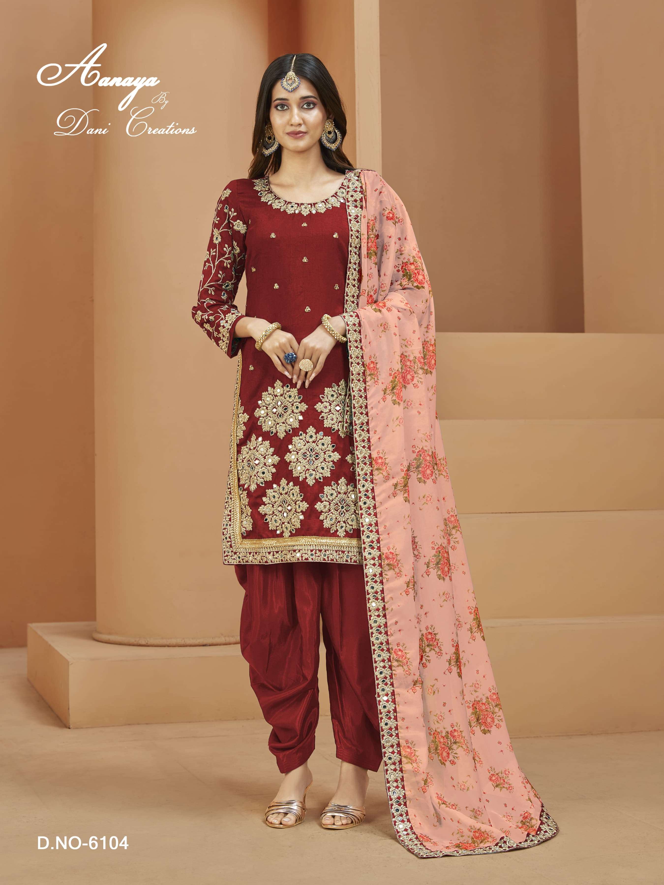 dani aanaya vol 161  silk regal look salwar suit catalog