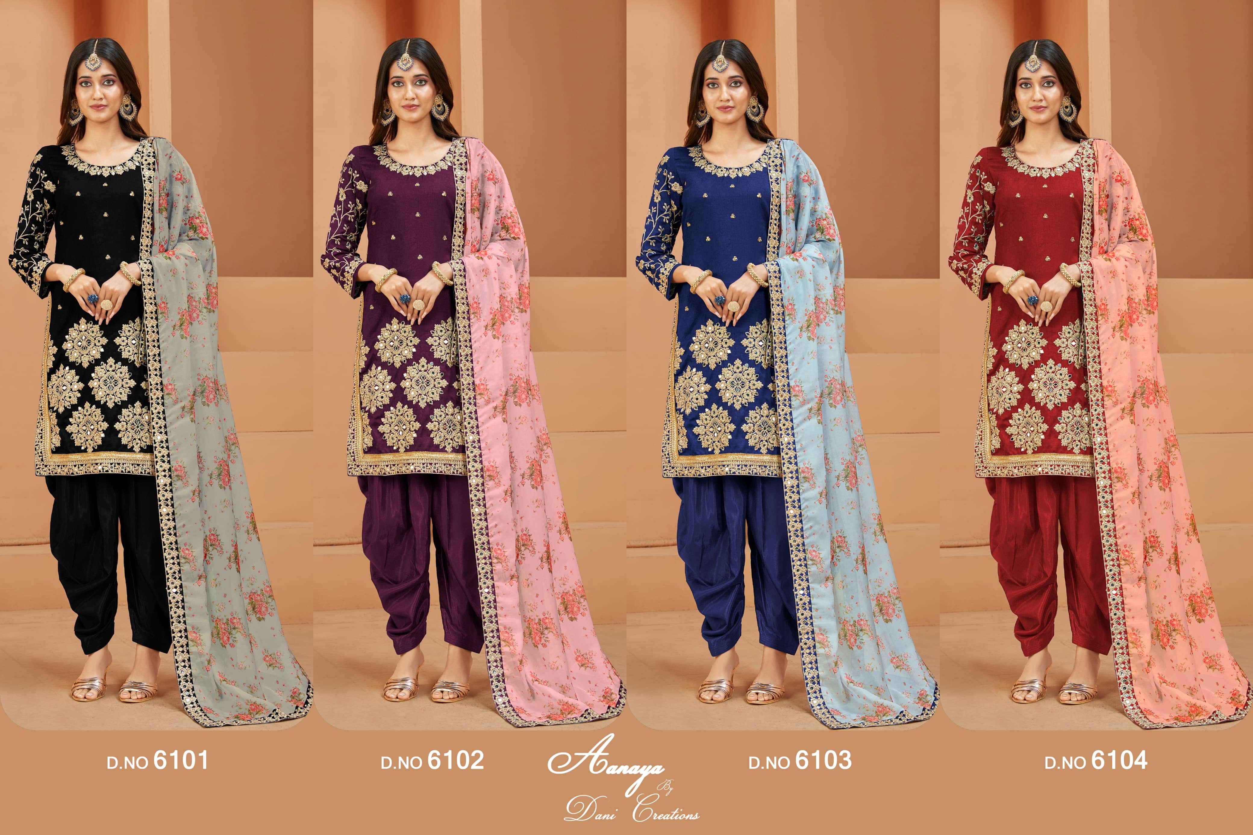 dani aanaya vol 161  silk regal look salwar suit catalog