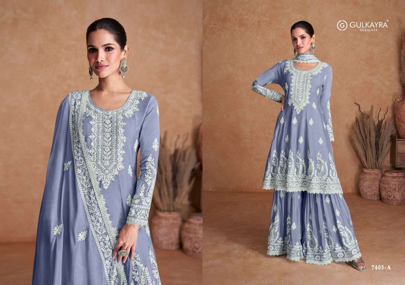 gulkayra vamika real silk exclusive look salwar suit catalog