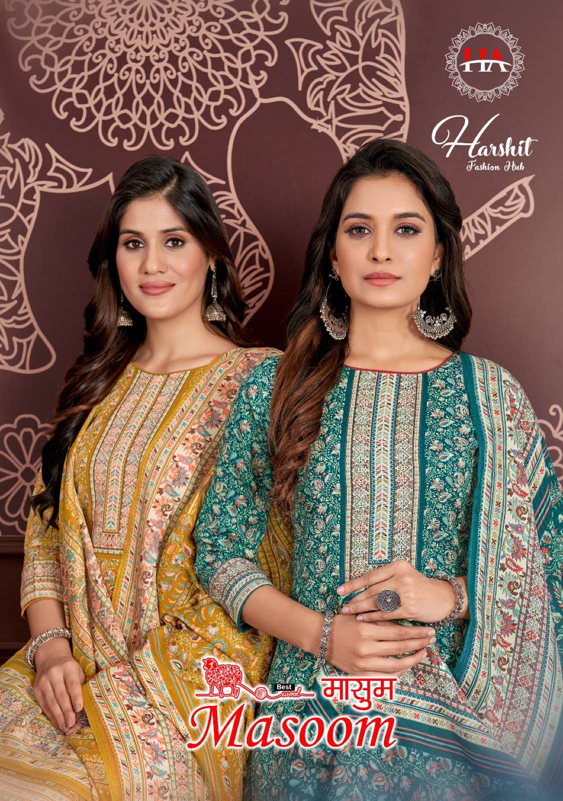 harshit fashion alok suit masoom Pashmina print attrective salwar suit catalog