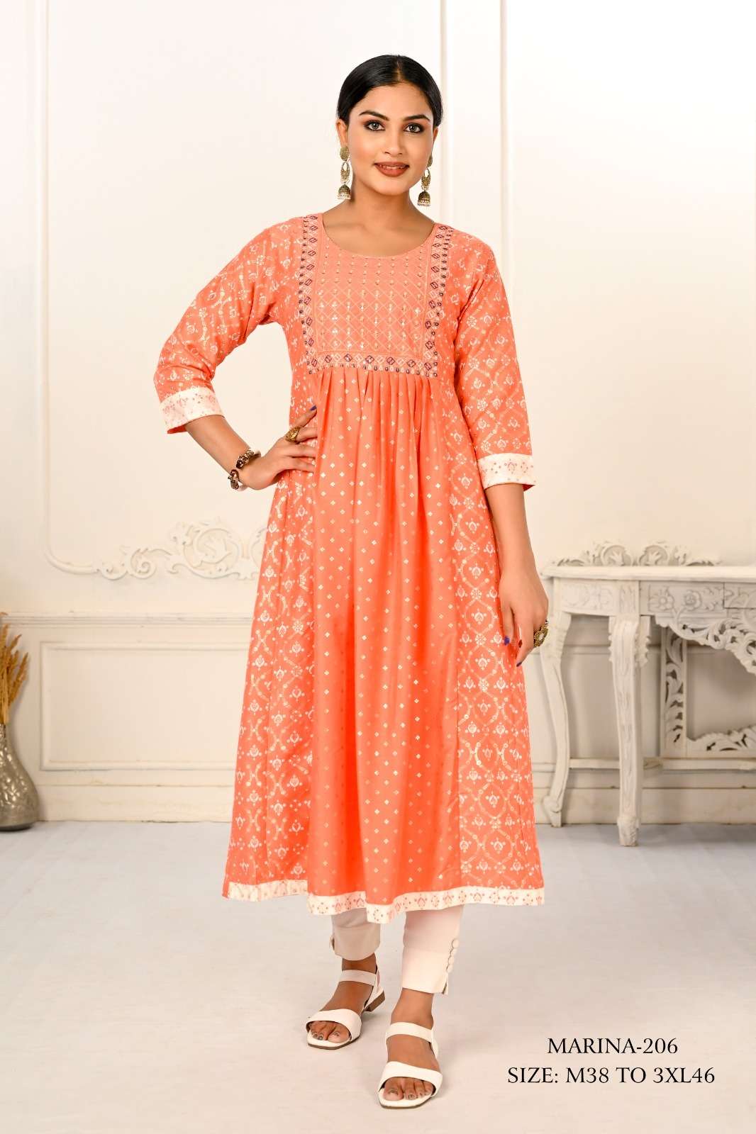 jivora marina cotton catchy look kurti cataloug