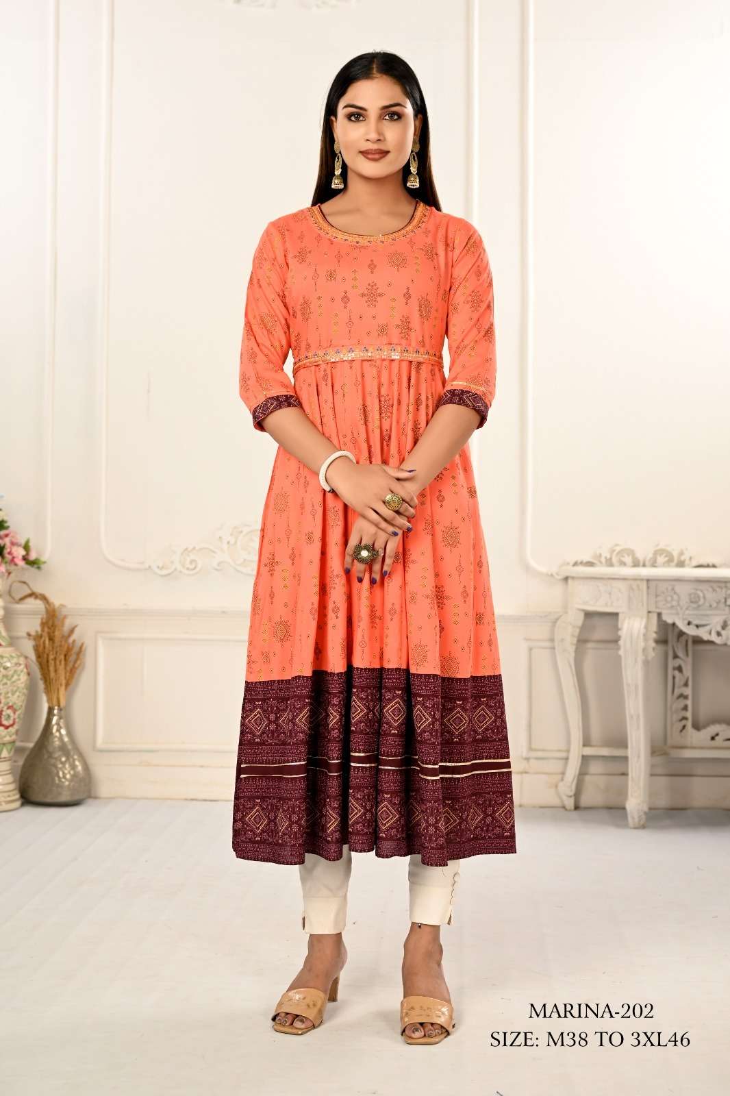 jivora marina cotton catchy look kurti cataloug