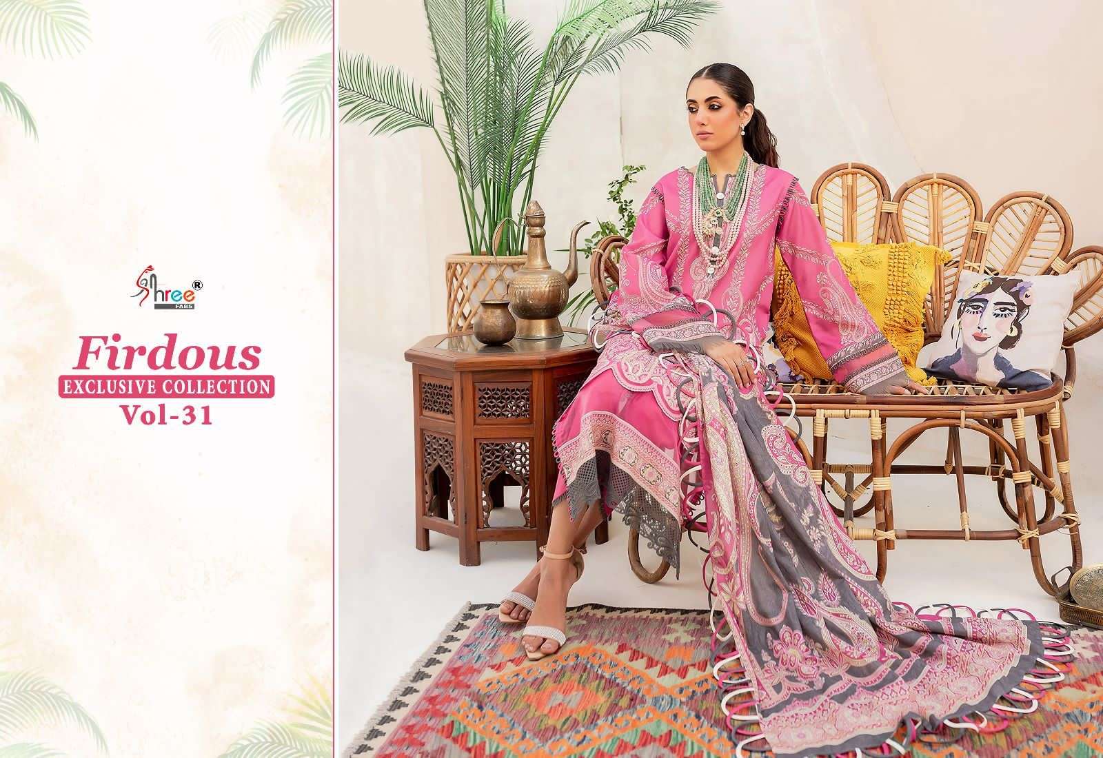 shree fabs firdous exclusive collection vol 31 cotton beautiful look salwar suit shiffon dupatta catalog