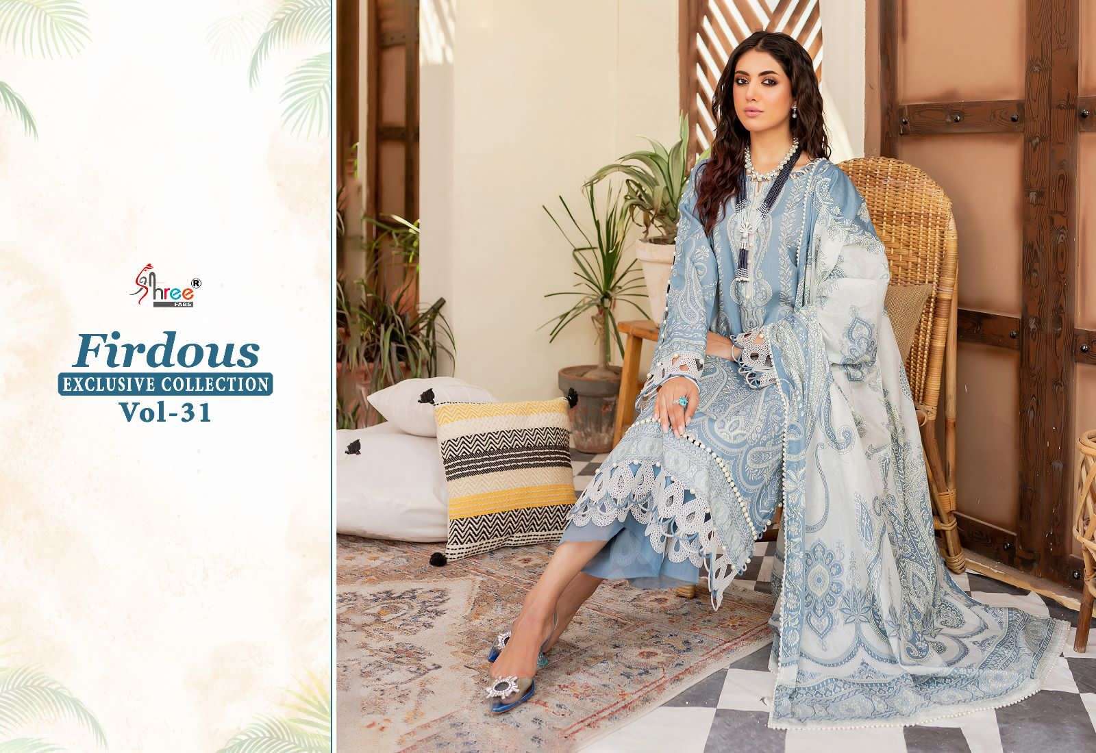 shree fabs firdous exclusive collection vol 31 cotton beautiful look salwar suit shiffon dupatta catalog