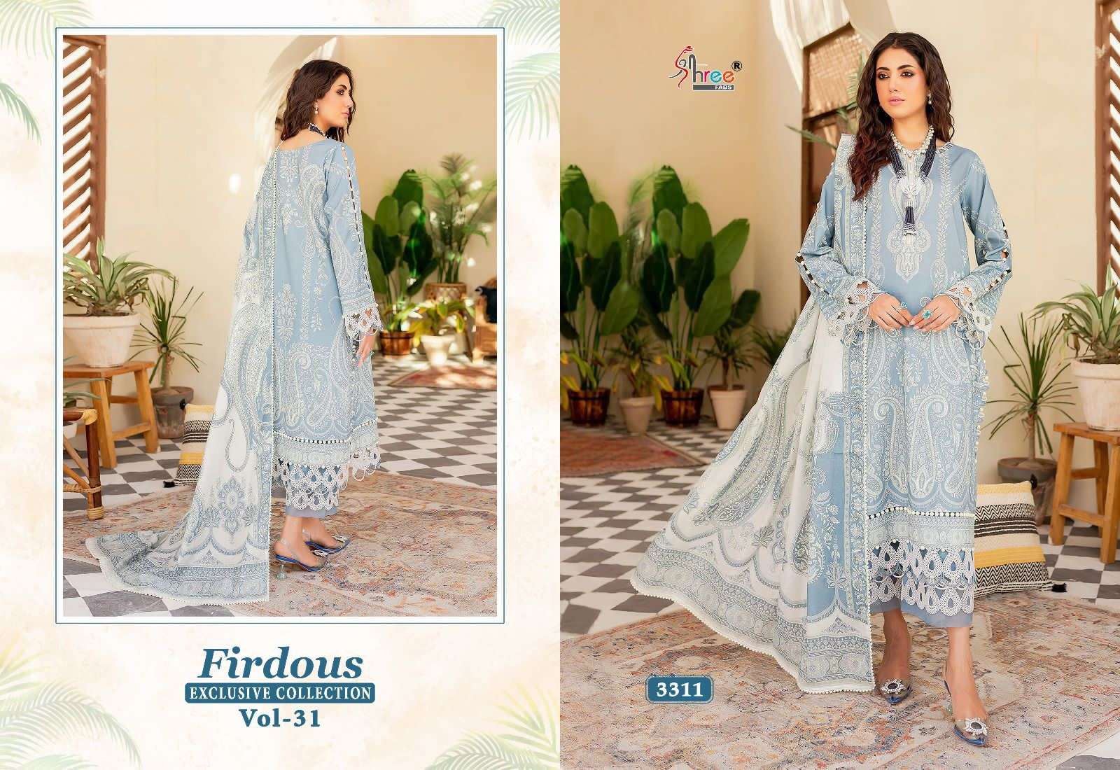 shree fabs firdous exclusive collection vol 31 cotton beautiful look salwar suit shiffon dupatta catalog