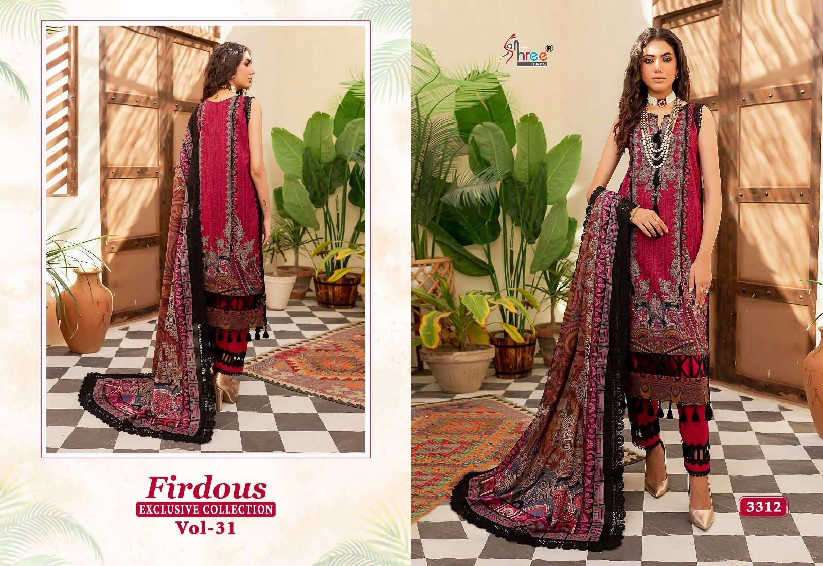 shree fabs firdous exclusive collection vol 31 cotton beautiful look salwar suit shiffon dupatta catalog