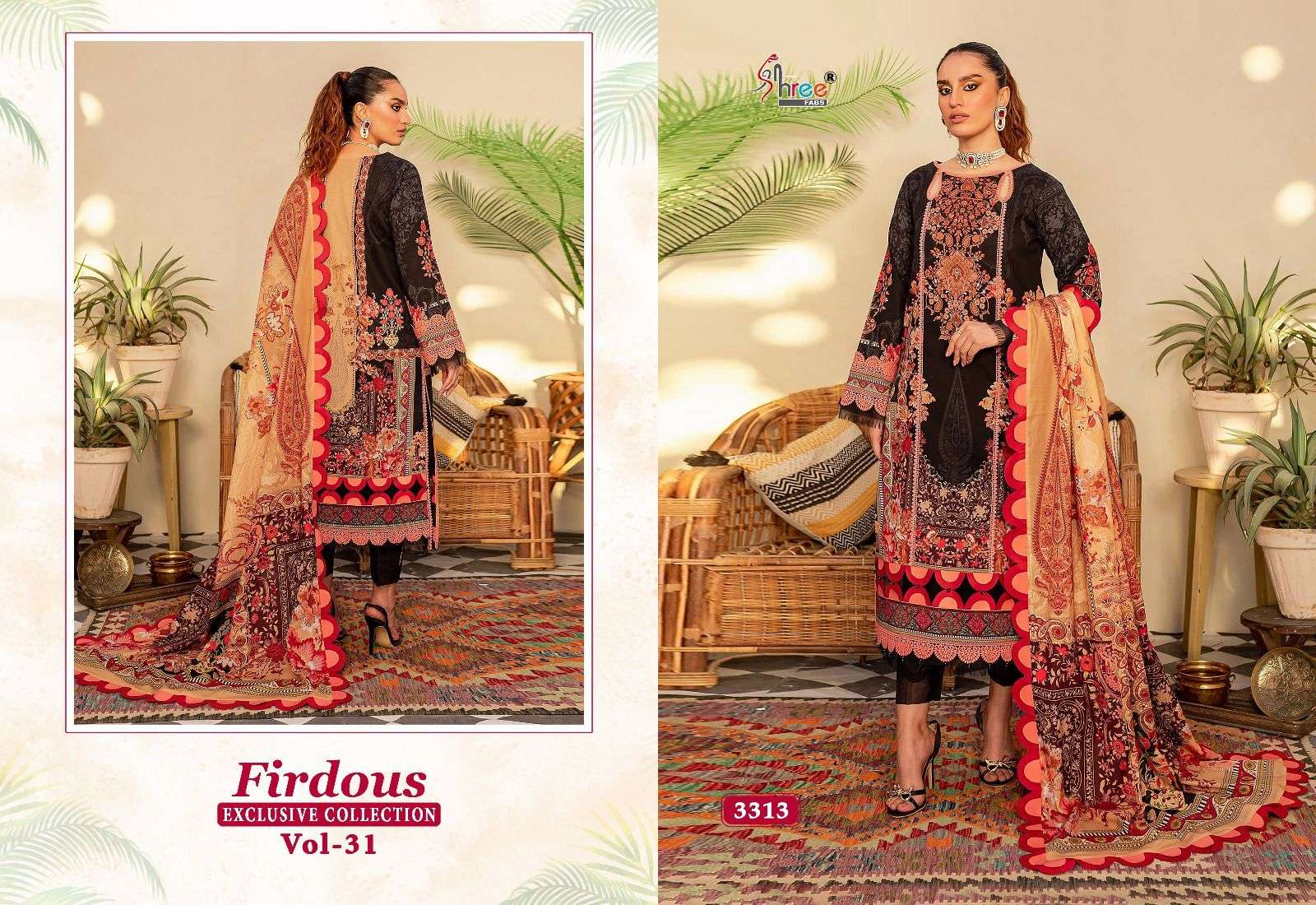 shree fabs firdous exclusive collection vol 31 cotton beautiful look salwar suit shiffon dupatta catalog