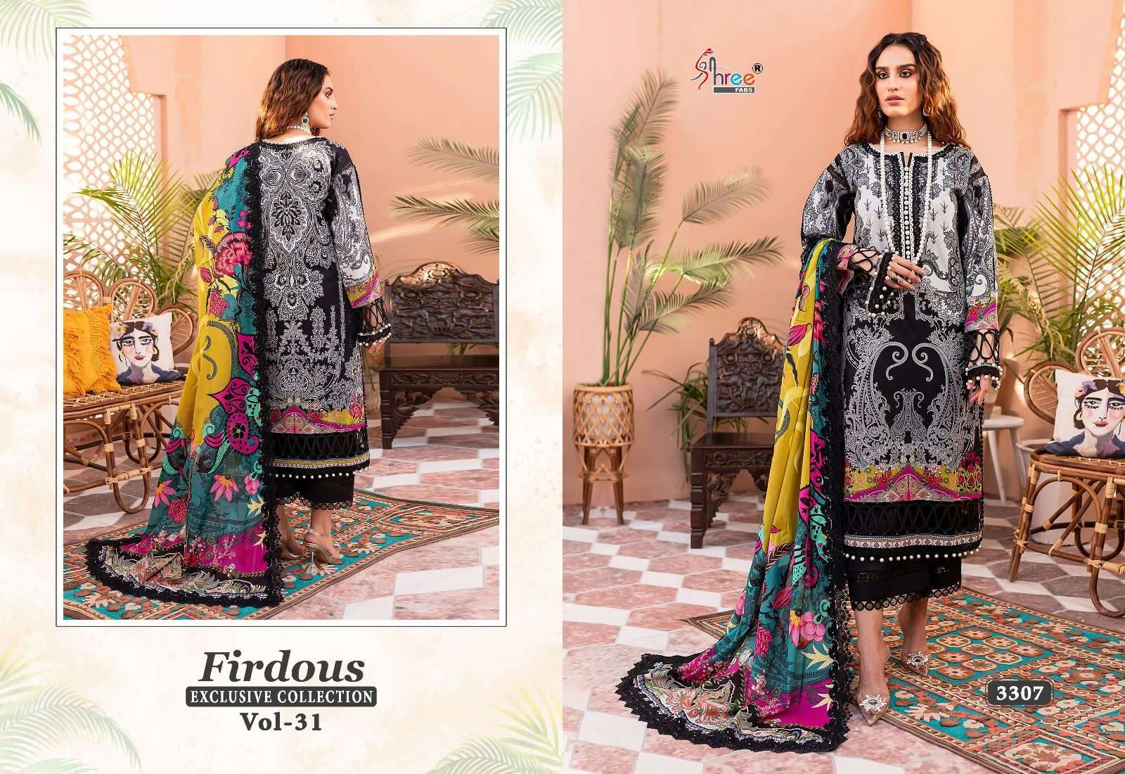 shree fabs firdous exclusive collection vol 31 cotton beautiful look salwar suit shiffon dupatta catalog