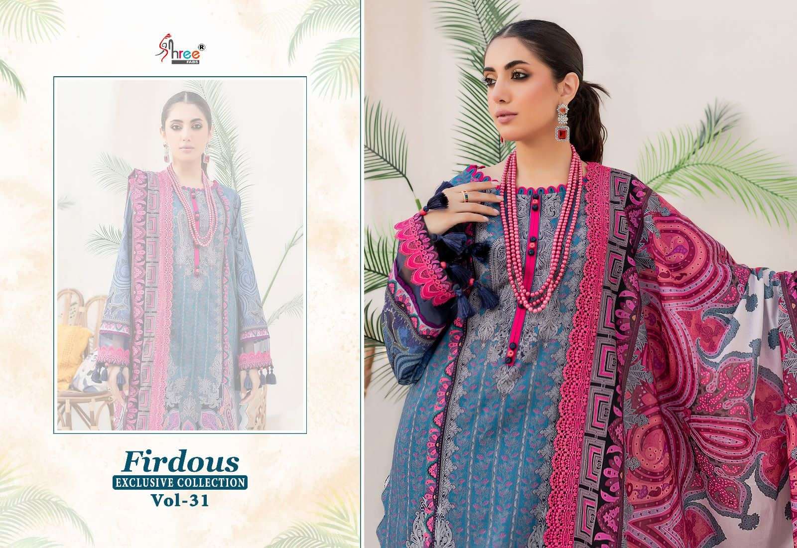 shree fabs firdous exclusive collection vol 31 cotton beautiful look salwar suit shiffon dupatta catalog