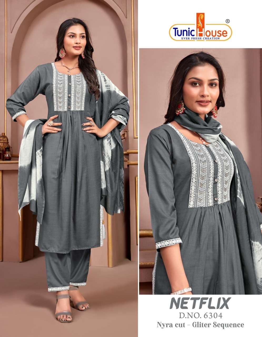 tunic house netflix nyra style viscose regal look kurti size set