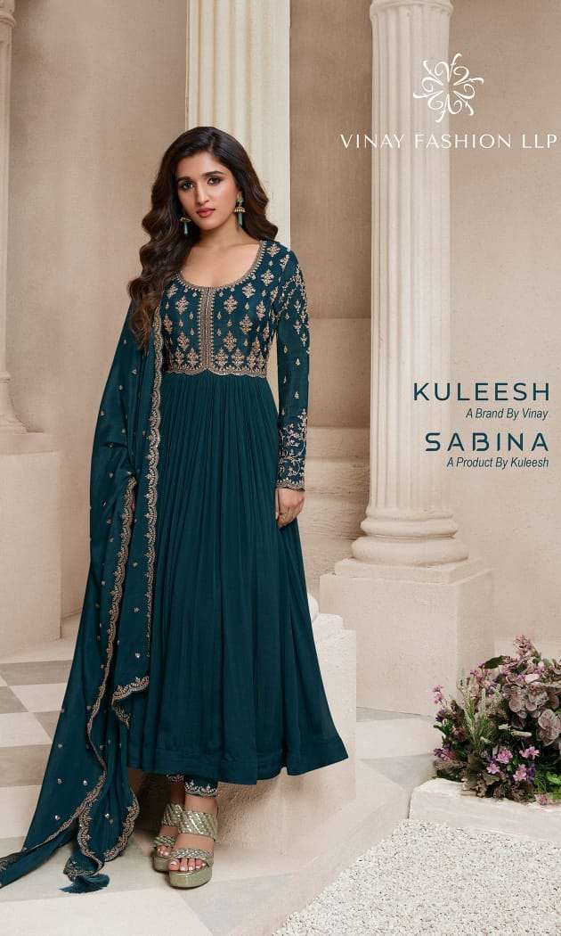 vinay fashion kuleesh sabina chinon decent embroidery look salwar suit catalog