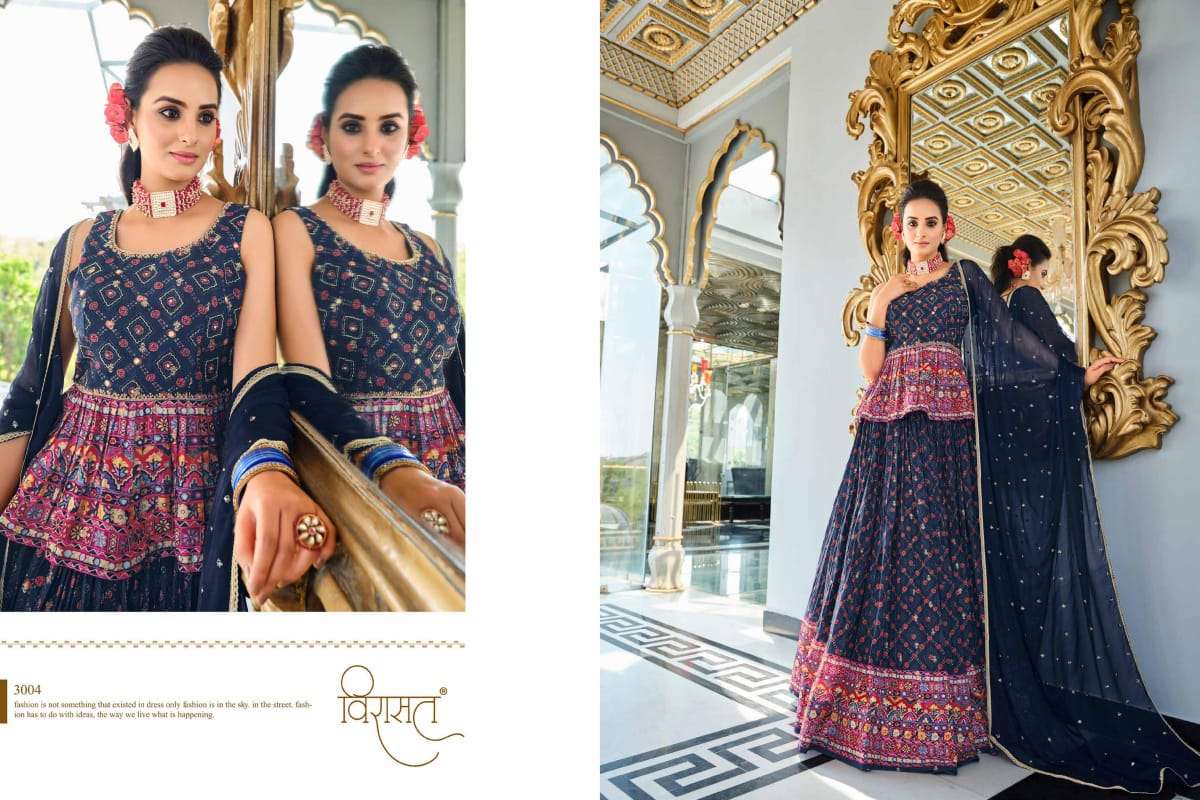 virasat ananya muslin beautiful look lehenga choli catalog