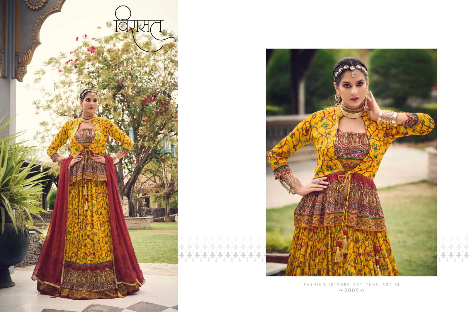 virasat arunima chinon beautiful look lehenga choli catalog