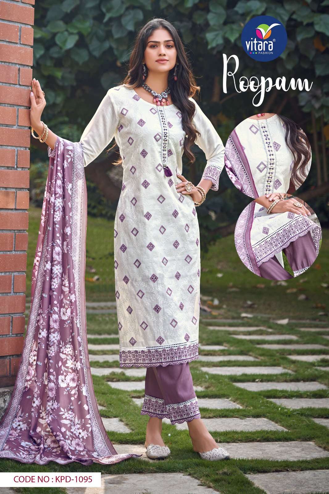 vitara fashion rupam roman silk elegant top bottom with dupatta catalog