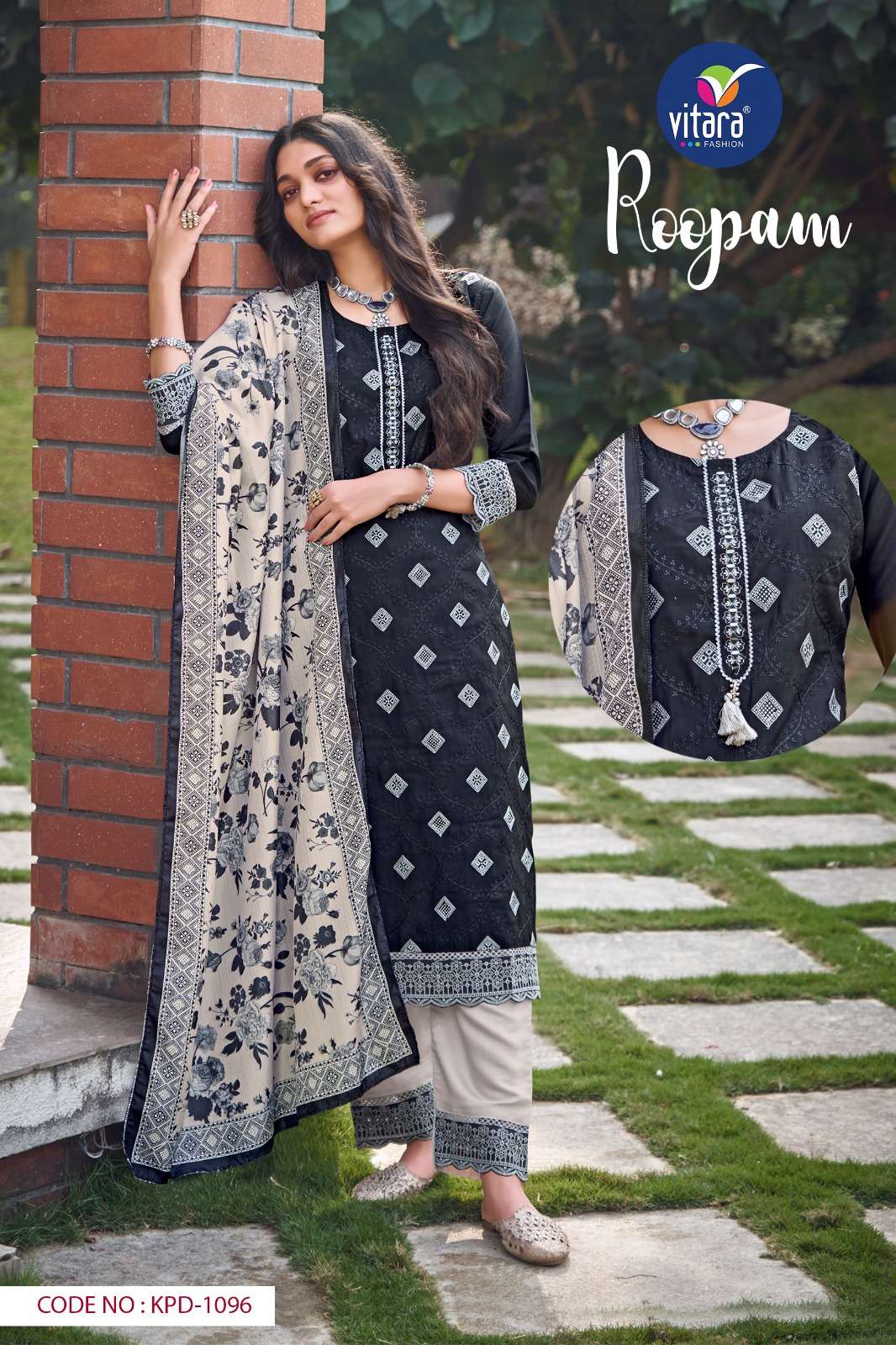 vitara fashion rupam roman silk elegant top bottom with dupatta catalog