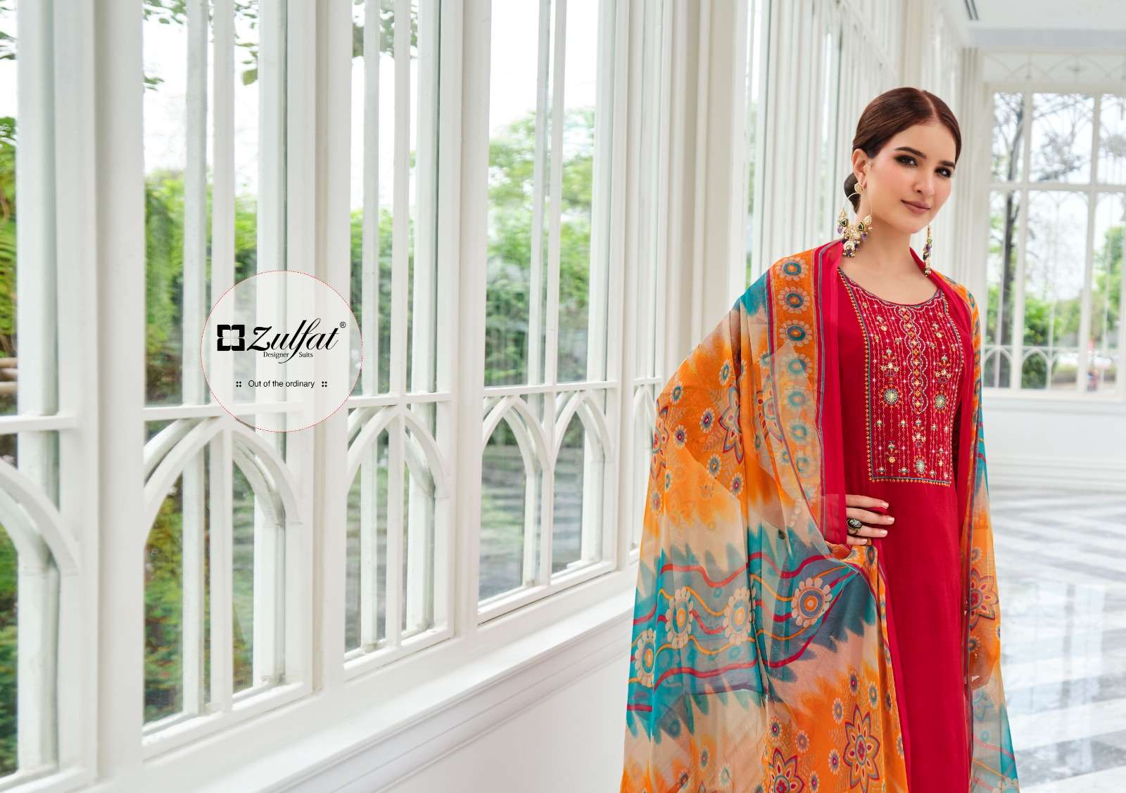 zulfat designer suits jashn viscoce reyon innovative look salwqar suit catalog