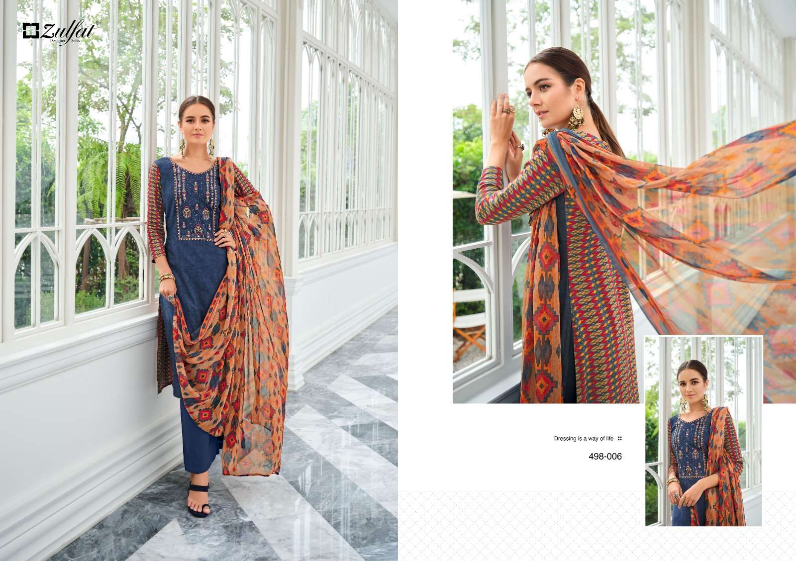 zulfat designer suits jashn viscoce reyon innovative look salwqar suit catalog