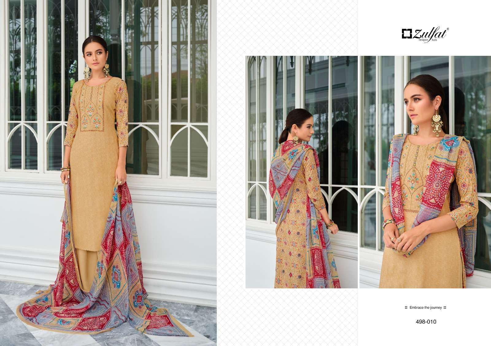 zulfat designer suits jashn viscoce reyon innovative look salwqar suit catalog