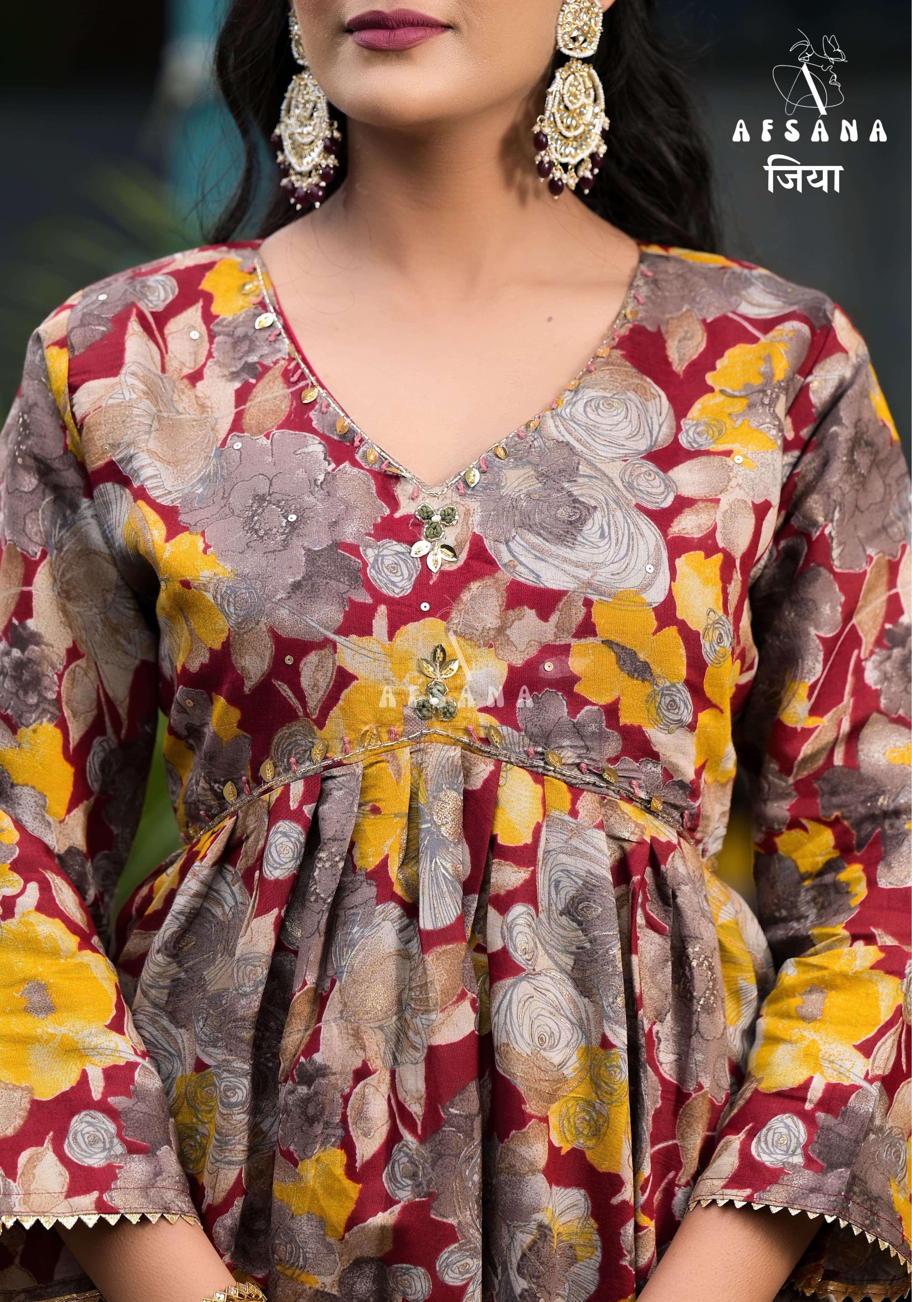 afsana jiya muslin exclusive print top bottam with dupatta catalog