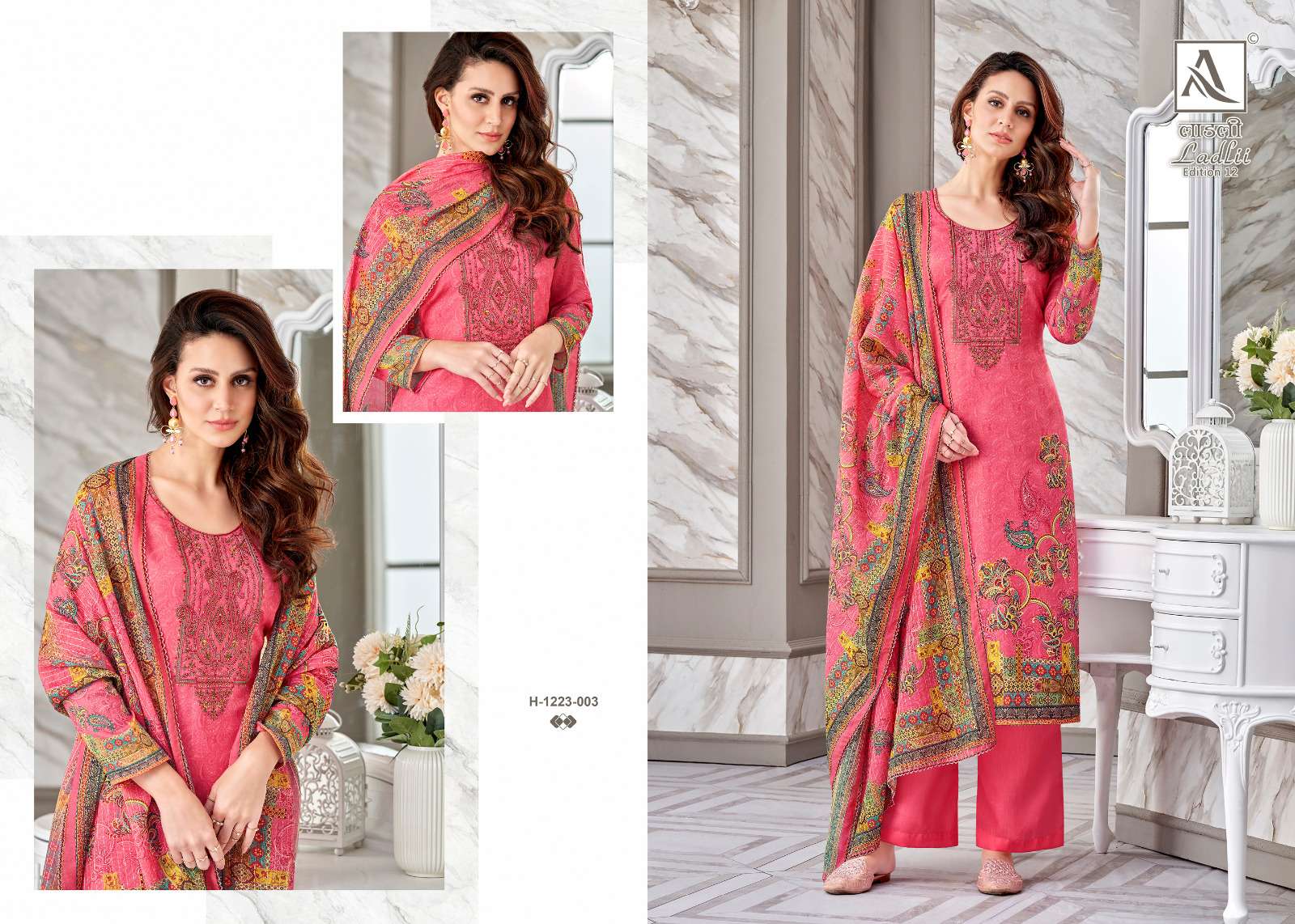 alok suit ladlii 12 zam cotton catchy look salwar suit catalog