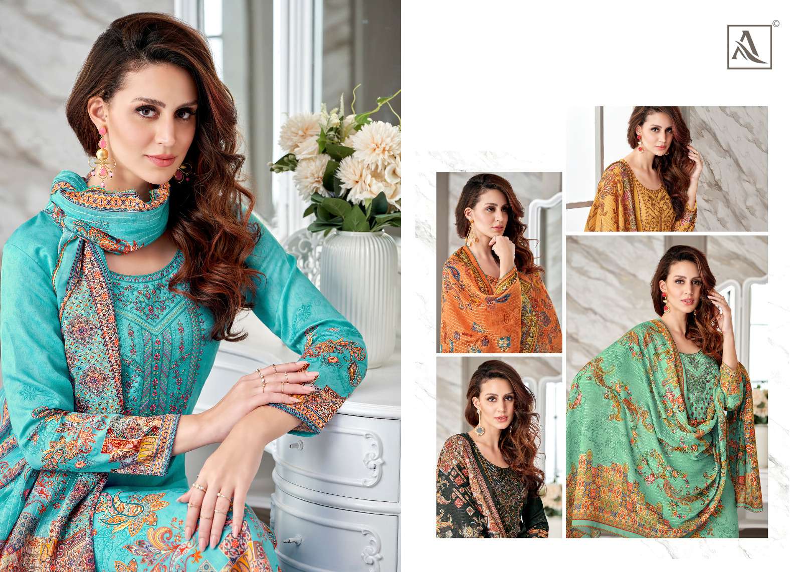 alok suit ladlii 12 zam cotton catchy look salwar suit catalog