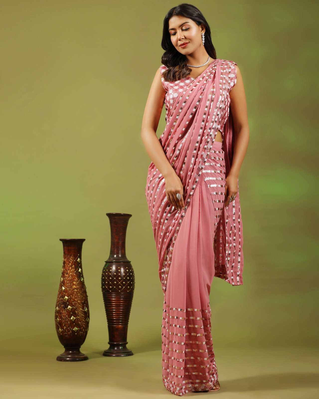 amoha trendz  d no 248 multi sequin elagant saree catalog