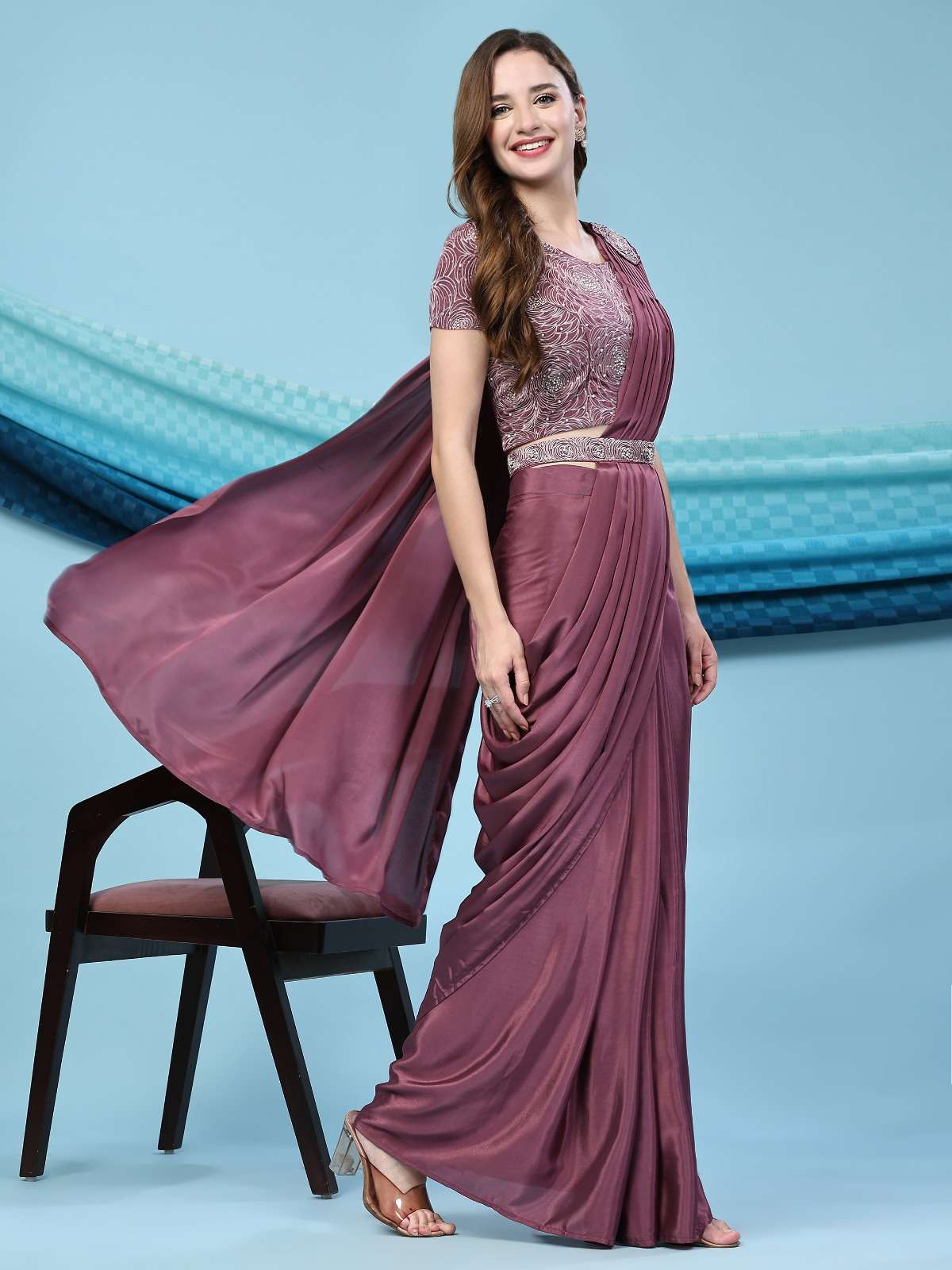 amoha trendz  d no  272 silk satin catchy look saree catalog 