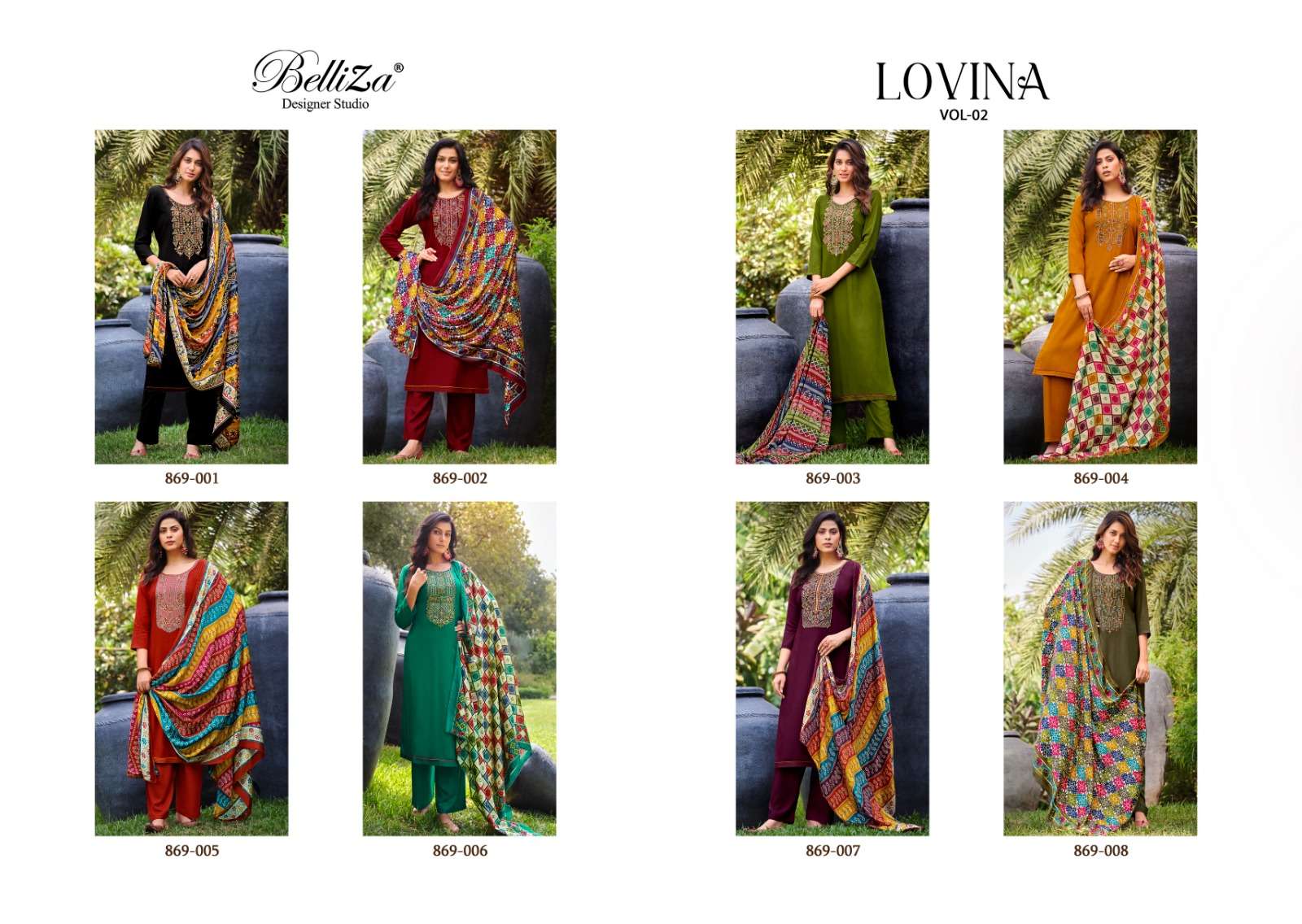 belliza designer studio lovina vol 2 viscose elegant look salwar suit catalog