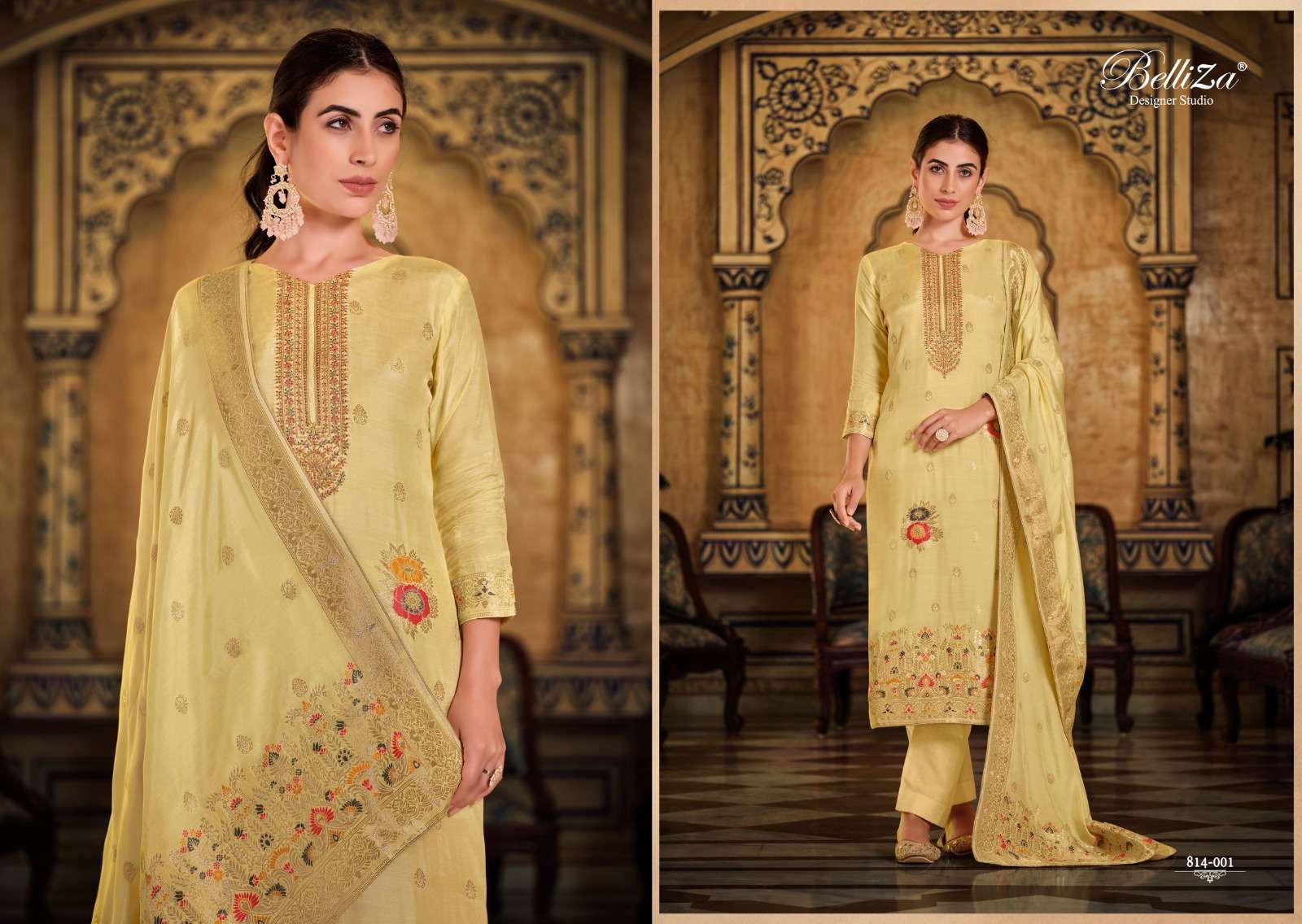 belliza designer studio  saanvi viscose muslin decent look salwar suit catalog