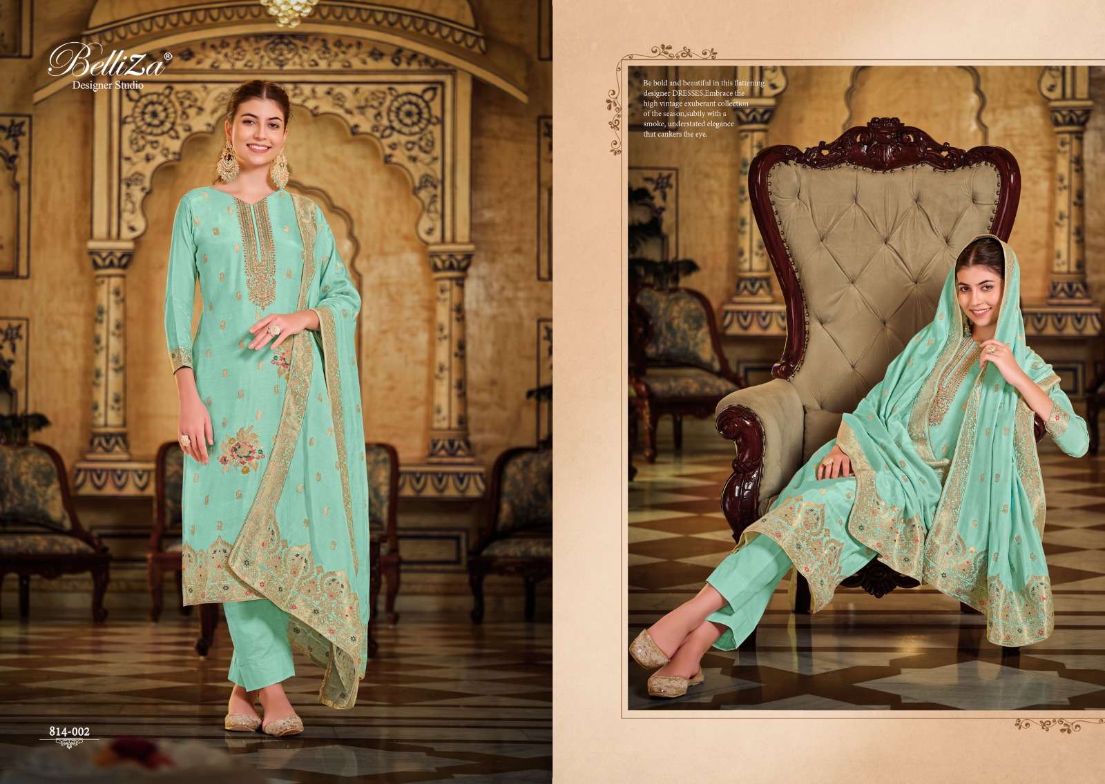 belliza designer studio  saanvi viscose muslin decent look salwar suit catalog