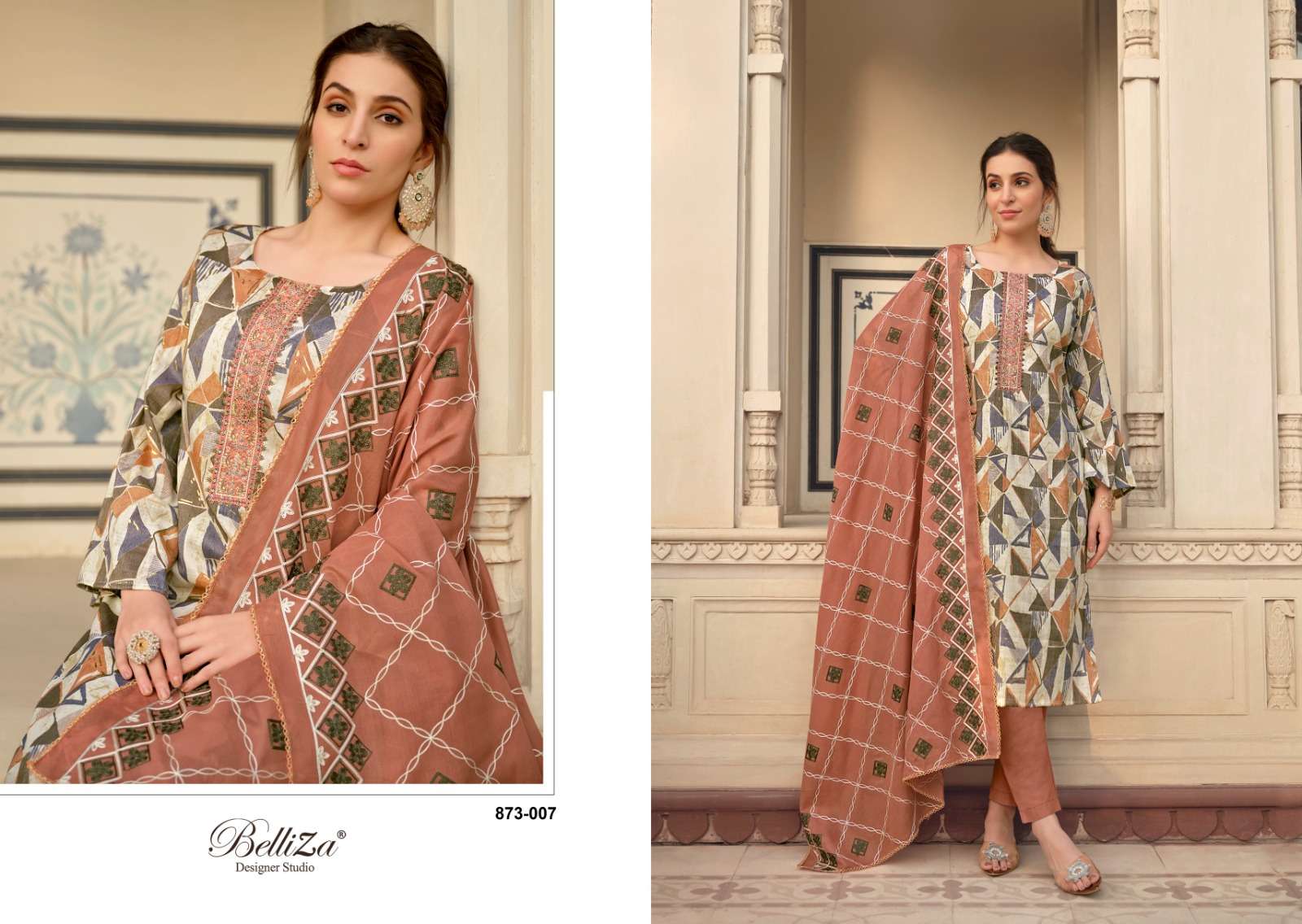 belliza designer studio sophia blossom cotton exclusive print salwar suit catalog