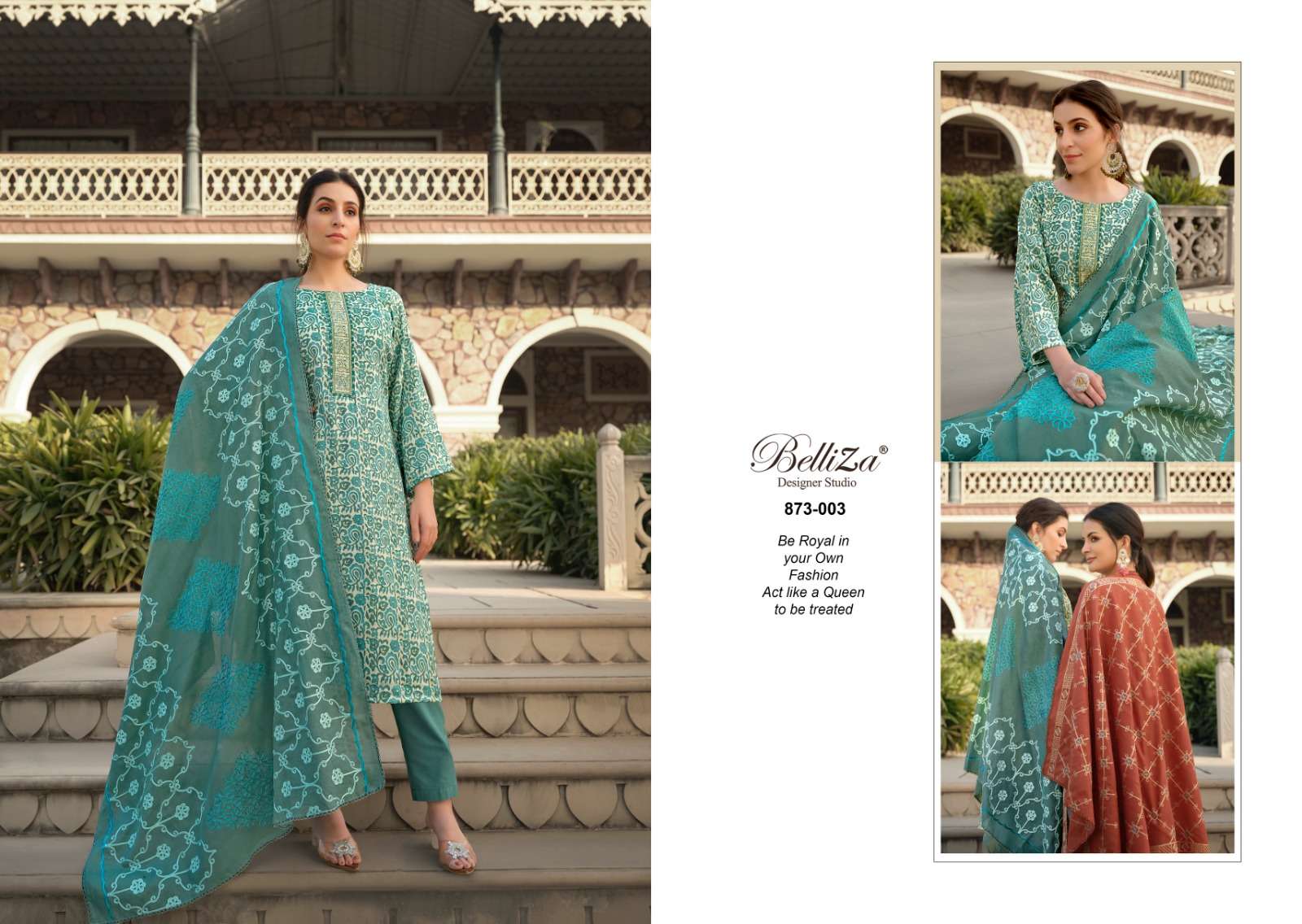 belliza designer studio sophia blossom cotton exclusive print salwar suit catalog