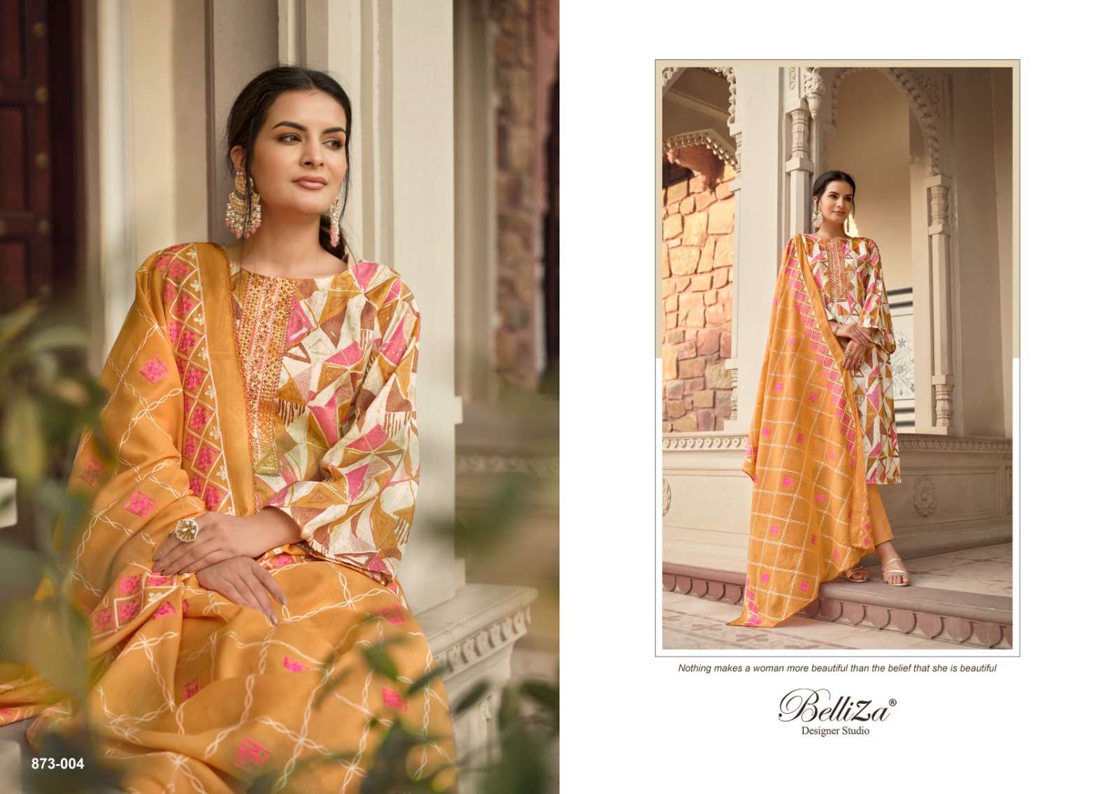 belliza designer studio sophia blossom cotton exclusive print salwar suit catalog