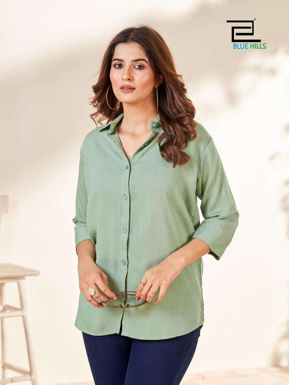 blue hills traveller rayon elegant shirt catalog