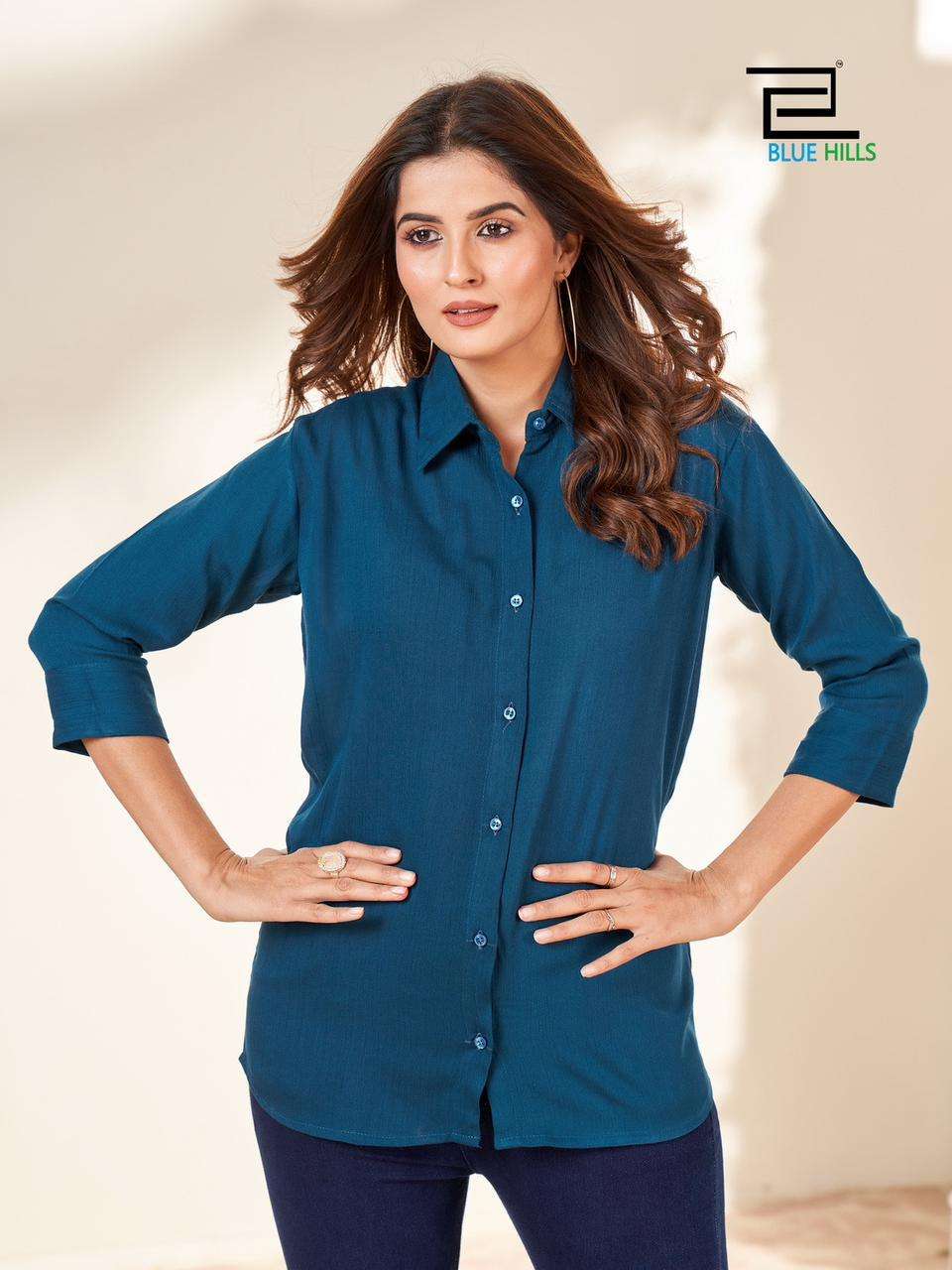 blue hills traveller rayon elegant shirt catalog