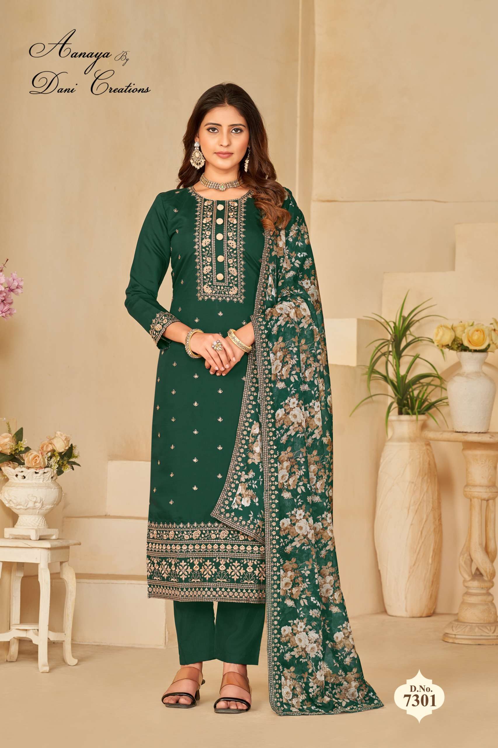 dani aanaya 7300 series vol 173 roman silk elegant salwar suit catalog