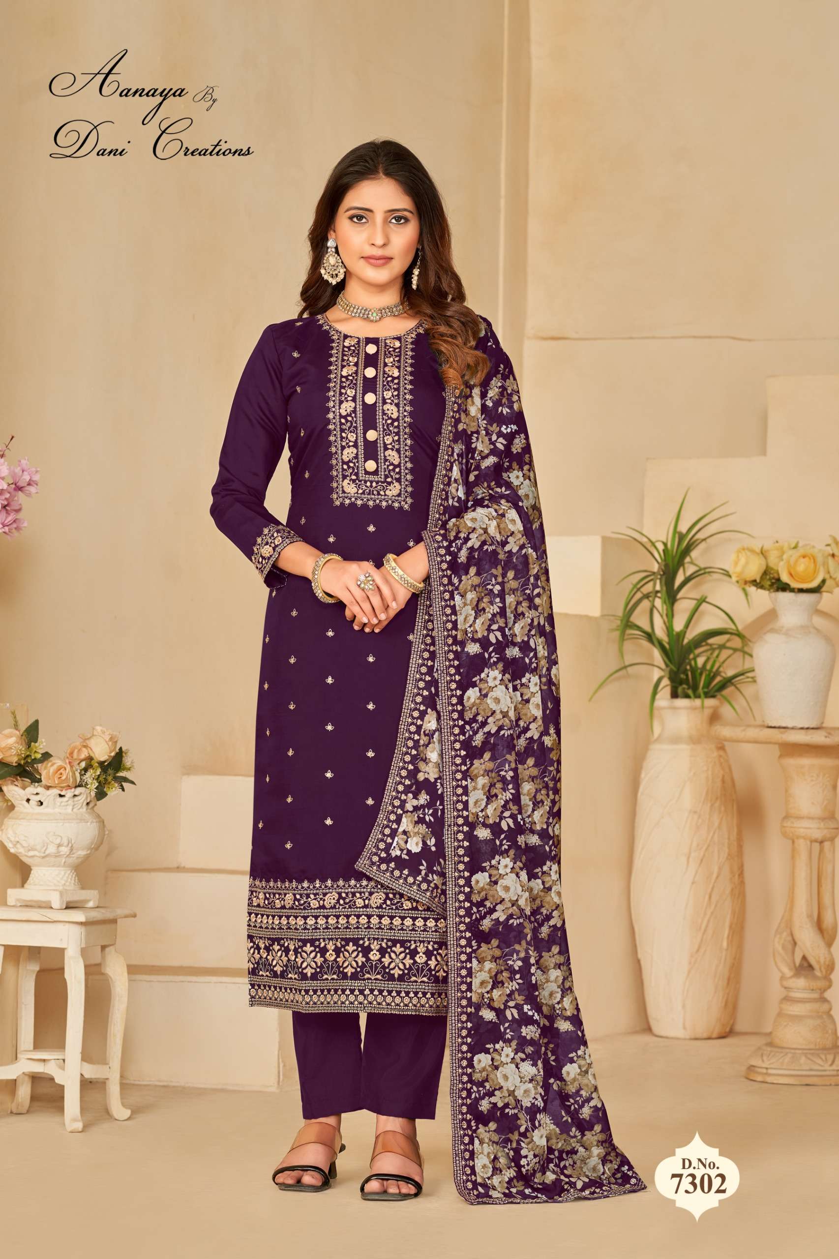 dani aanaya 7300 series vol 173 roman silk elegant salwar suit catalog