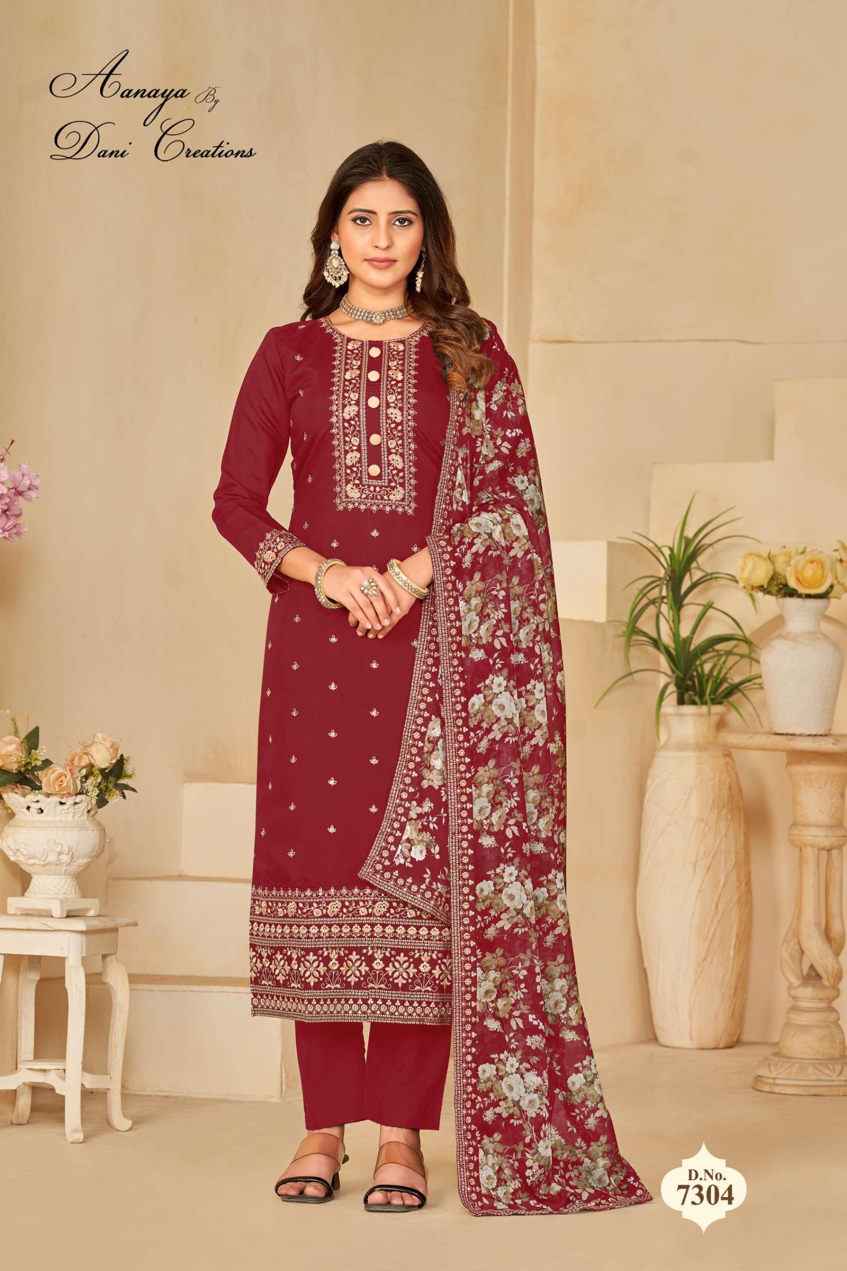 dani aanaya 7300 series vol 173 roman silk elegant salwar suit catalog