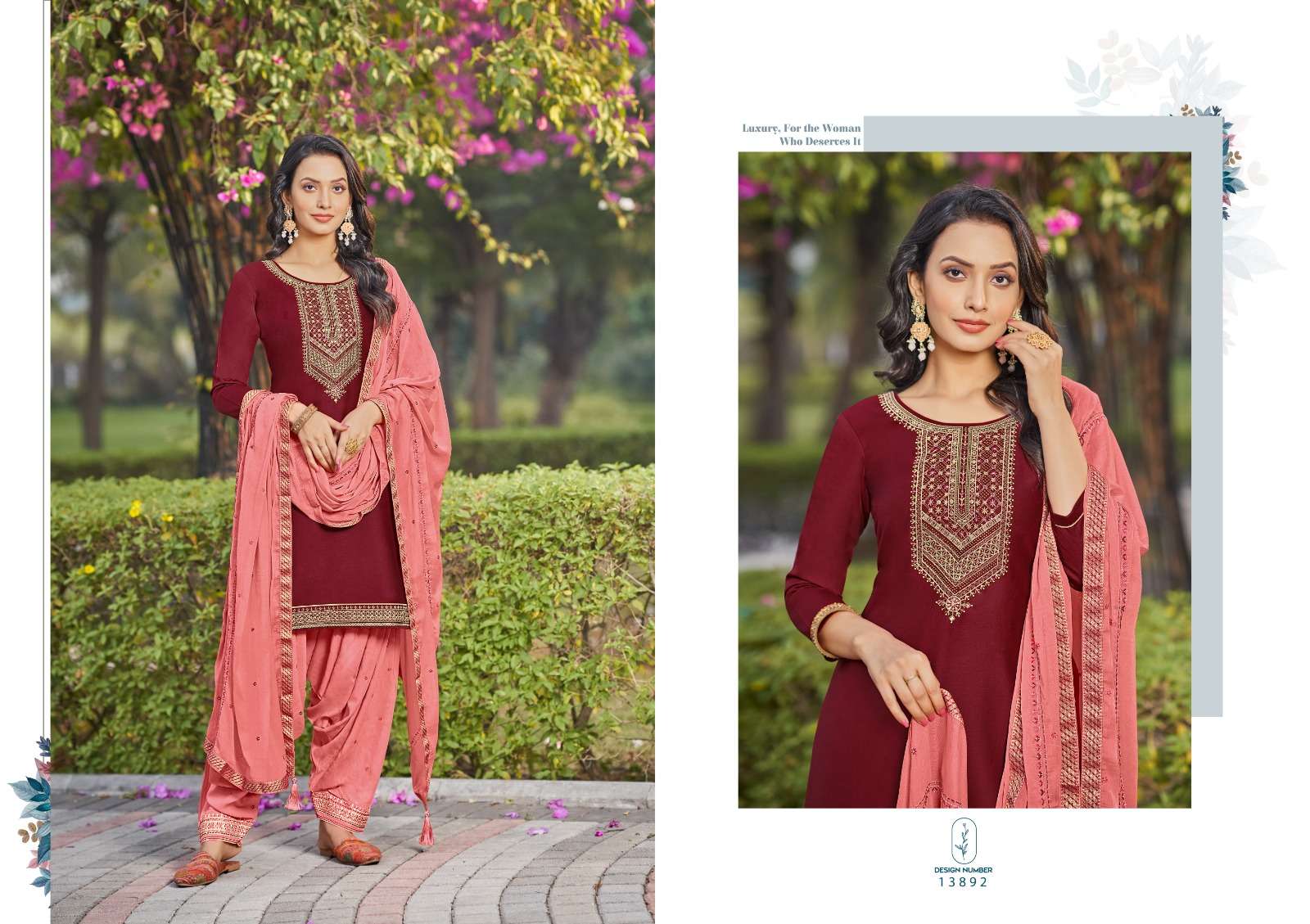 kalaroop by kajree fashion of patiala vol 35 jam silk elegant top bottom with dupatta catalog