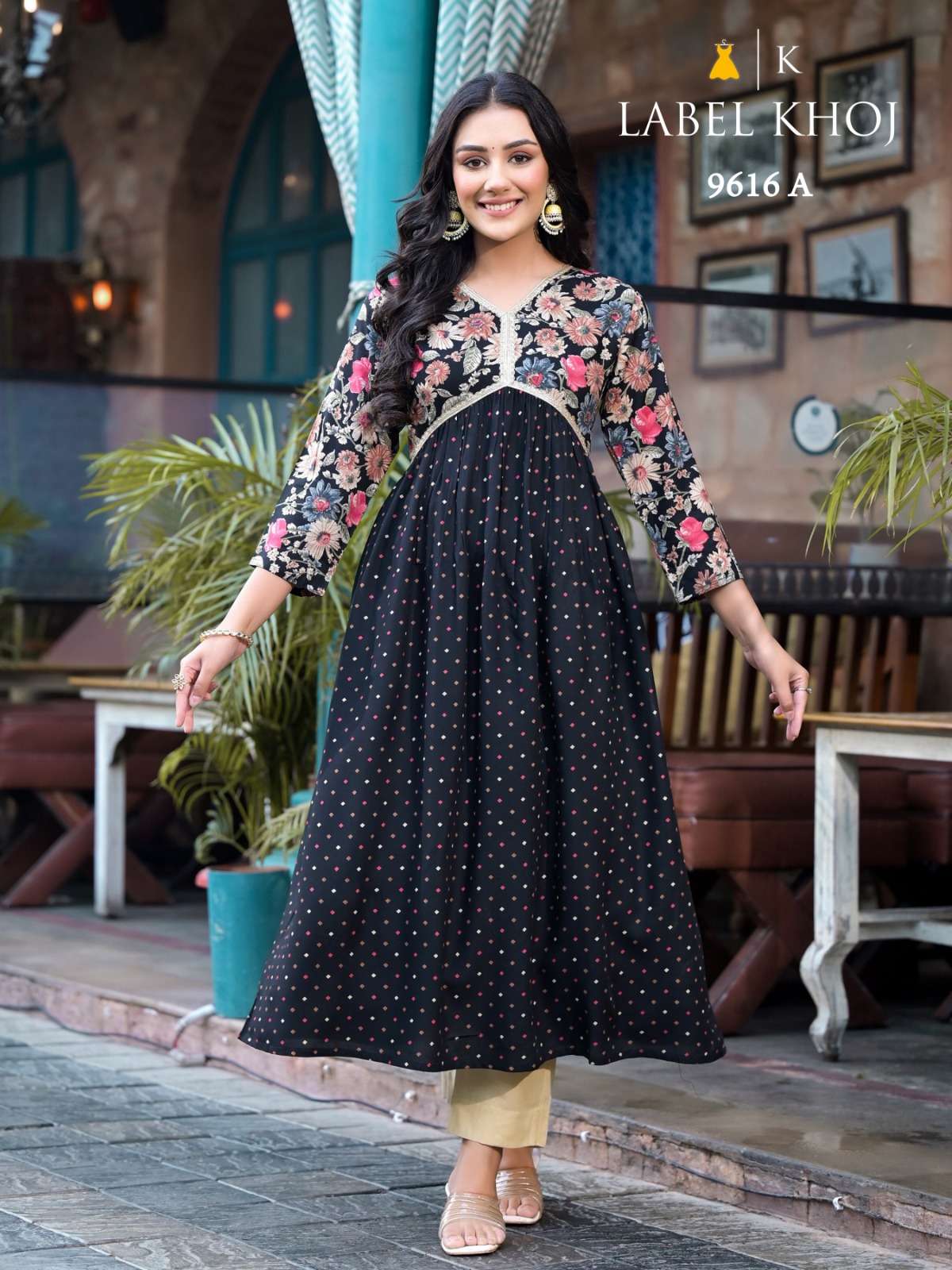 khazana suit Label Khoj d no 9615 and 9616 rayon catchy look Kurti  size set