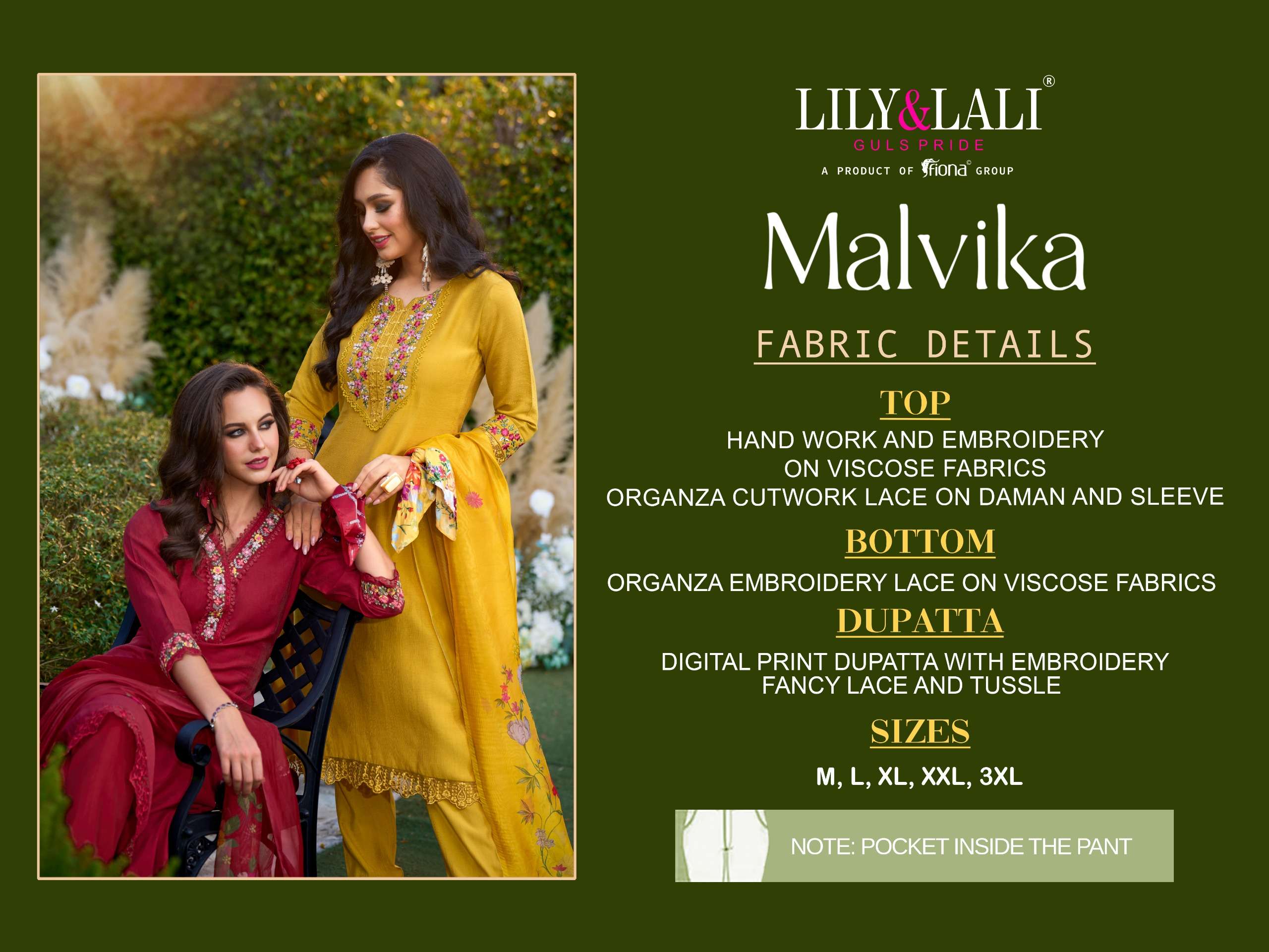 lily and lali malvika viscose look kurti  pant with dupatta catalog