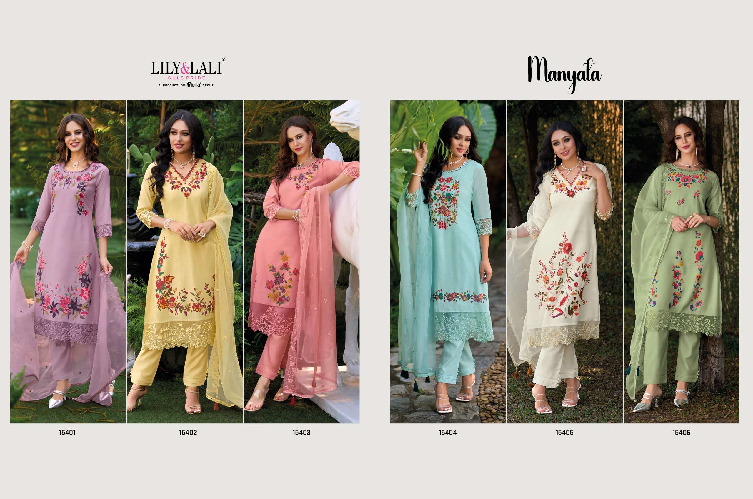 lily and lali manyata chanderi silk new and modern look top bottom with dupatta catalog