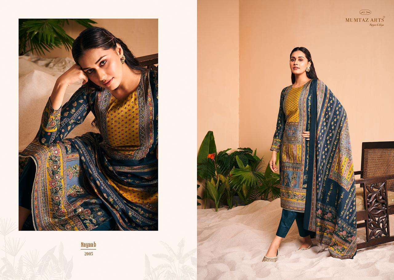 mumtaz art nayaab viscose regal look salwar suit catalog