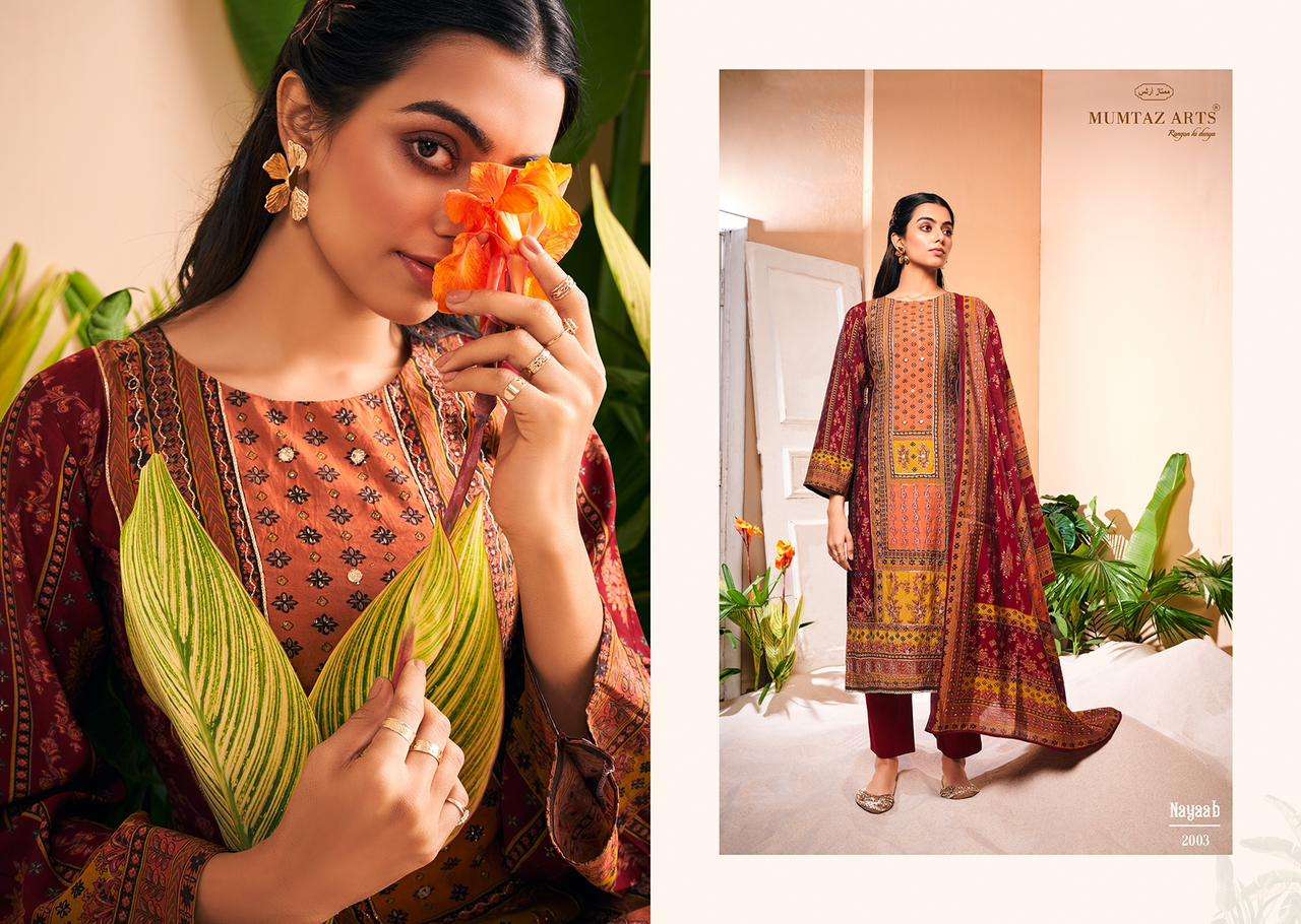 mumtaz art nayaab viscose regal look salwar suit catalog