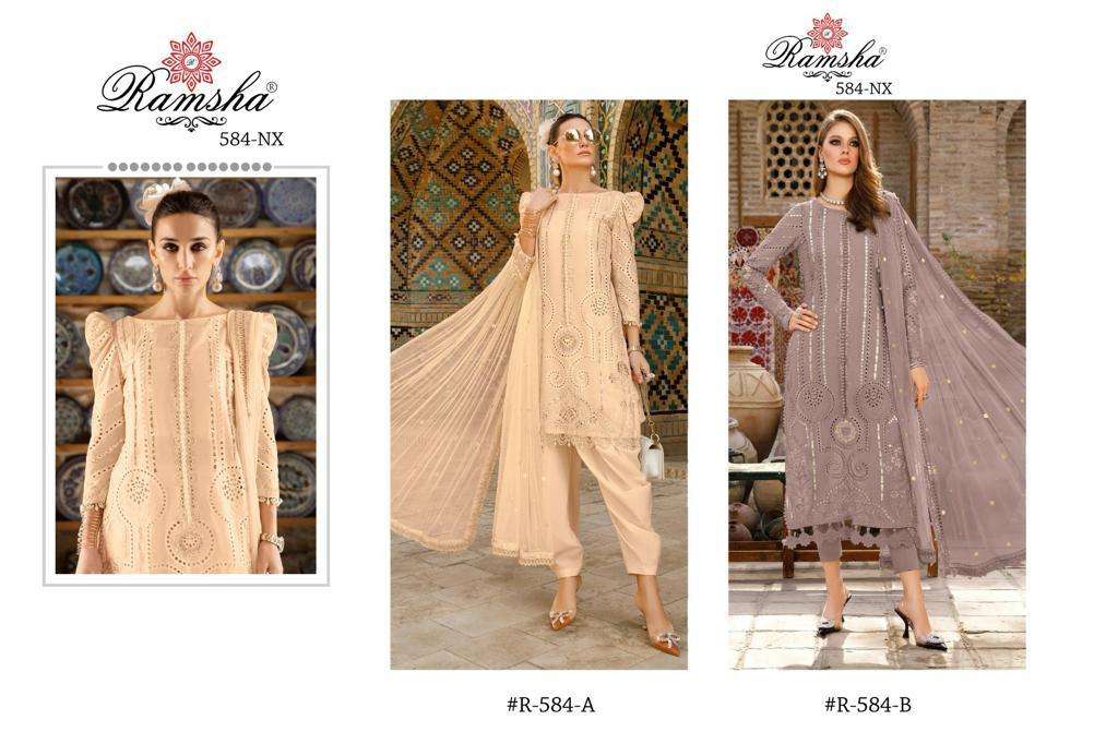 ramsha ramsha r 584 a b cotton catchy look top bottom dupatta catalog