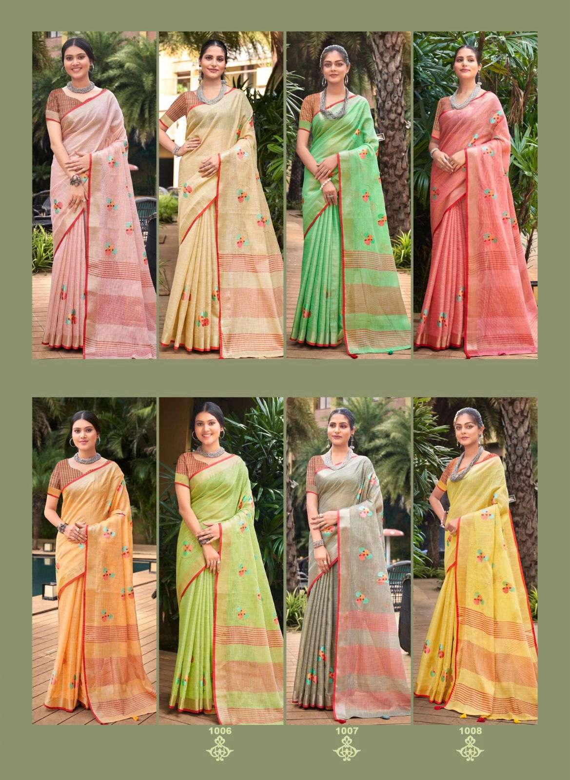 sangam prints linen linen fashion beautiful look saree catalog