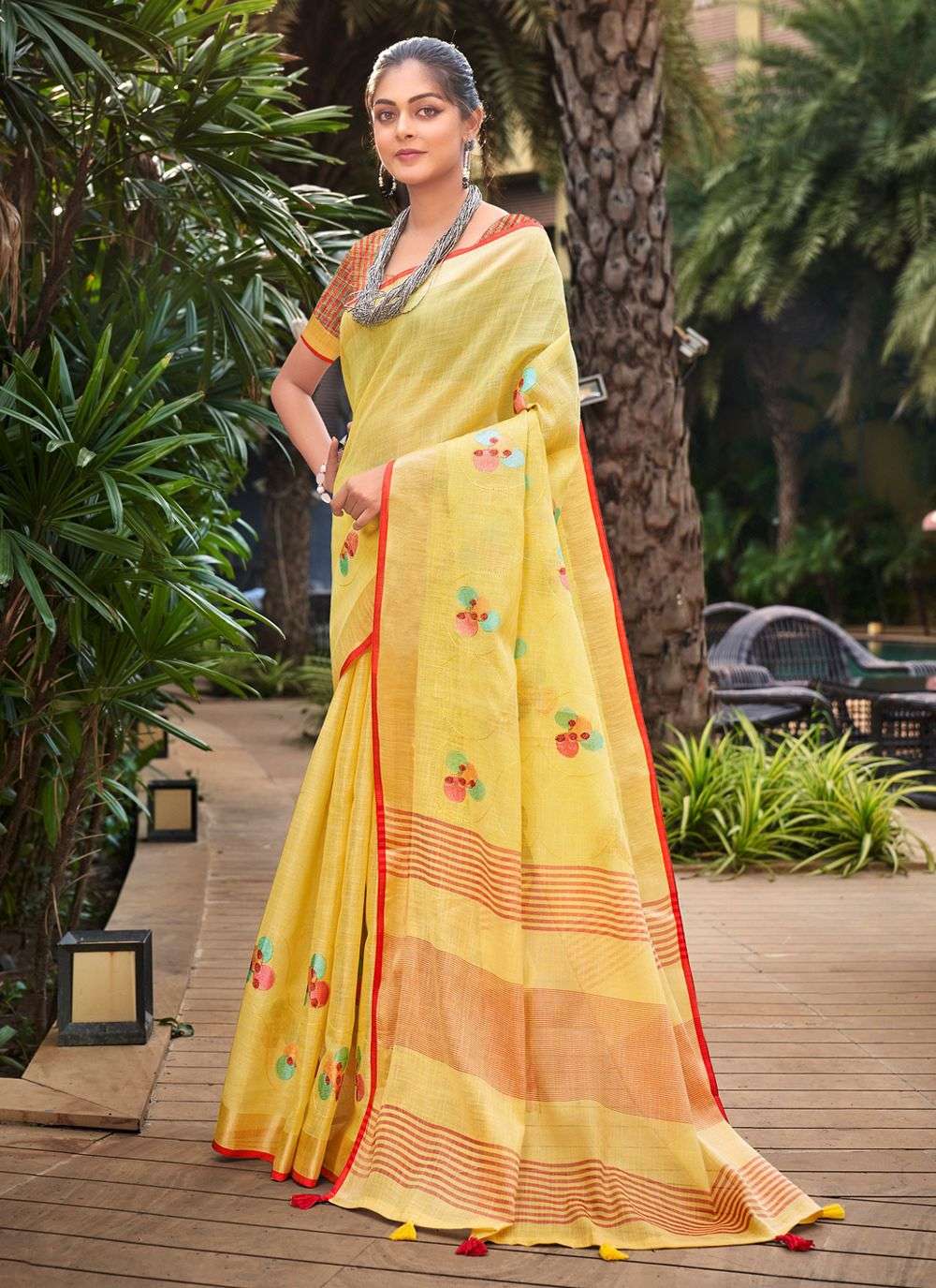 sangam prints linen linen fashion beautiful look saree catalog