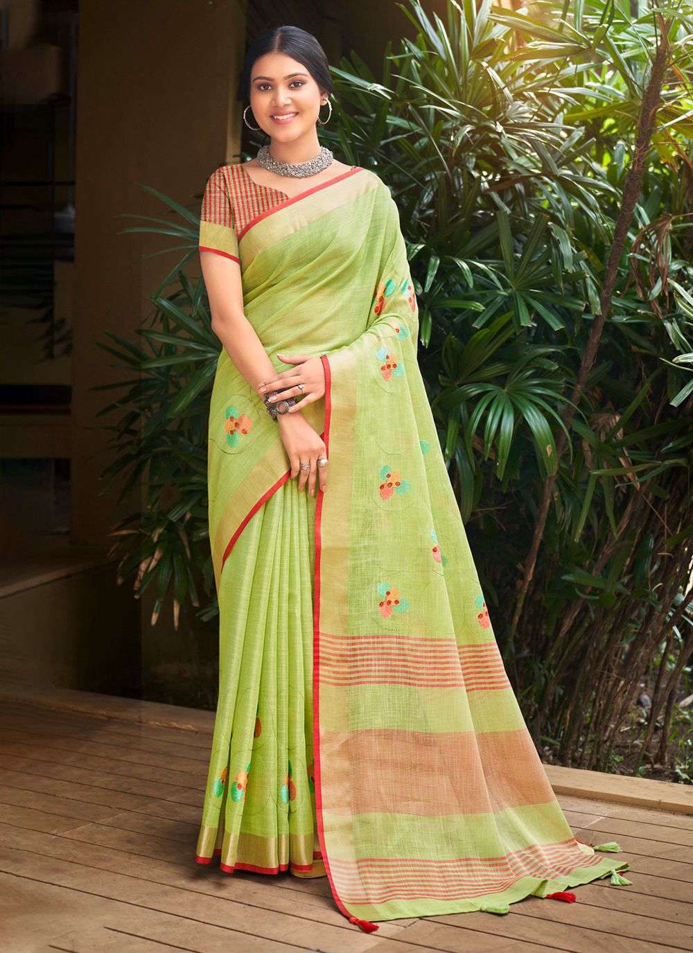 sangam prints linen linen fashion beautiful look saree catalog