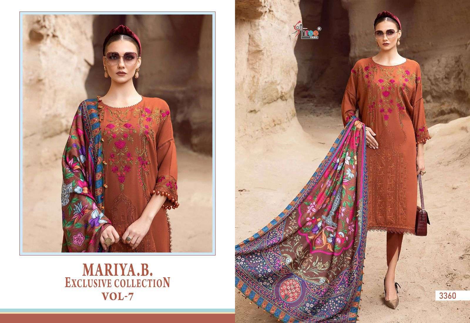 shree fabs mariab exclusive collection vol 7 rayon regal look salwar suit with siffon duaptta catalog